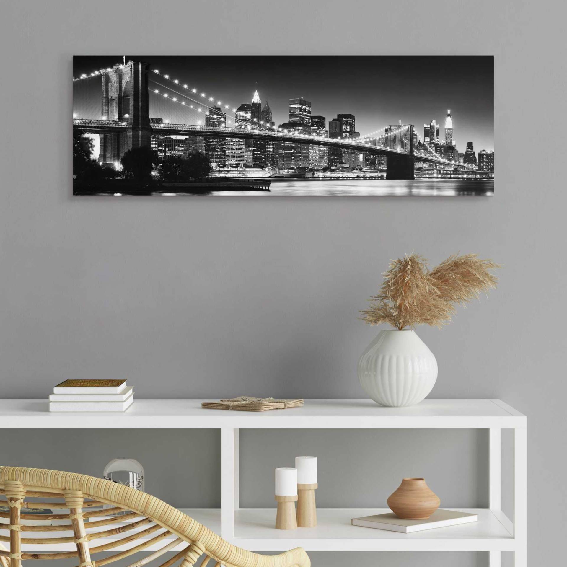 Reinders! Bild »New York - Brooklyn Bridge black &«, 90/30 cm Reinders! Bild »New York - Brooklyn Bridge black &«, 90/30 cm von Reinders!