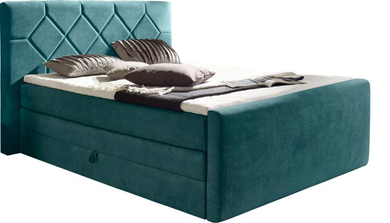 Places of Style Boxspringbett »Atlanta«, inklusive Topper und Bettkasten von PLACES OF STYLE