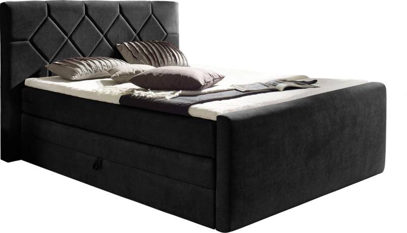 Places of Style Boxspringbett »Atlanta«, inklusive Topper und Bettkasten von PLACES OF STYLE