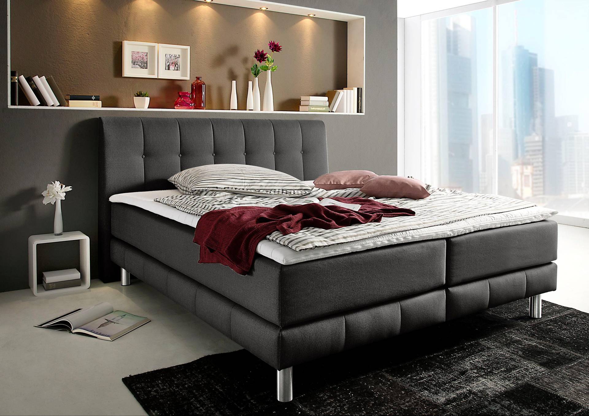 Places of Style Boxspringbett Cafone, inkl. Topper, 5 Breiten, 3 Matratzenarten und 3 Härtegraden wählbar Places of Style Boxspringbett Cafone, inkl. Topper, 5 Breiten, 3 Matratzenarten und 3 Härtegraden wählbar von PLACES OF STYLE