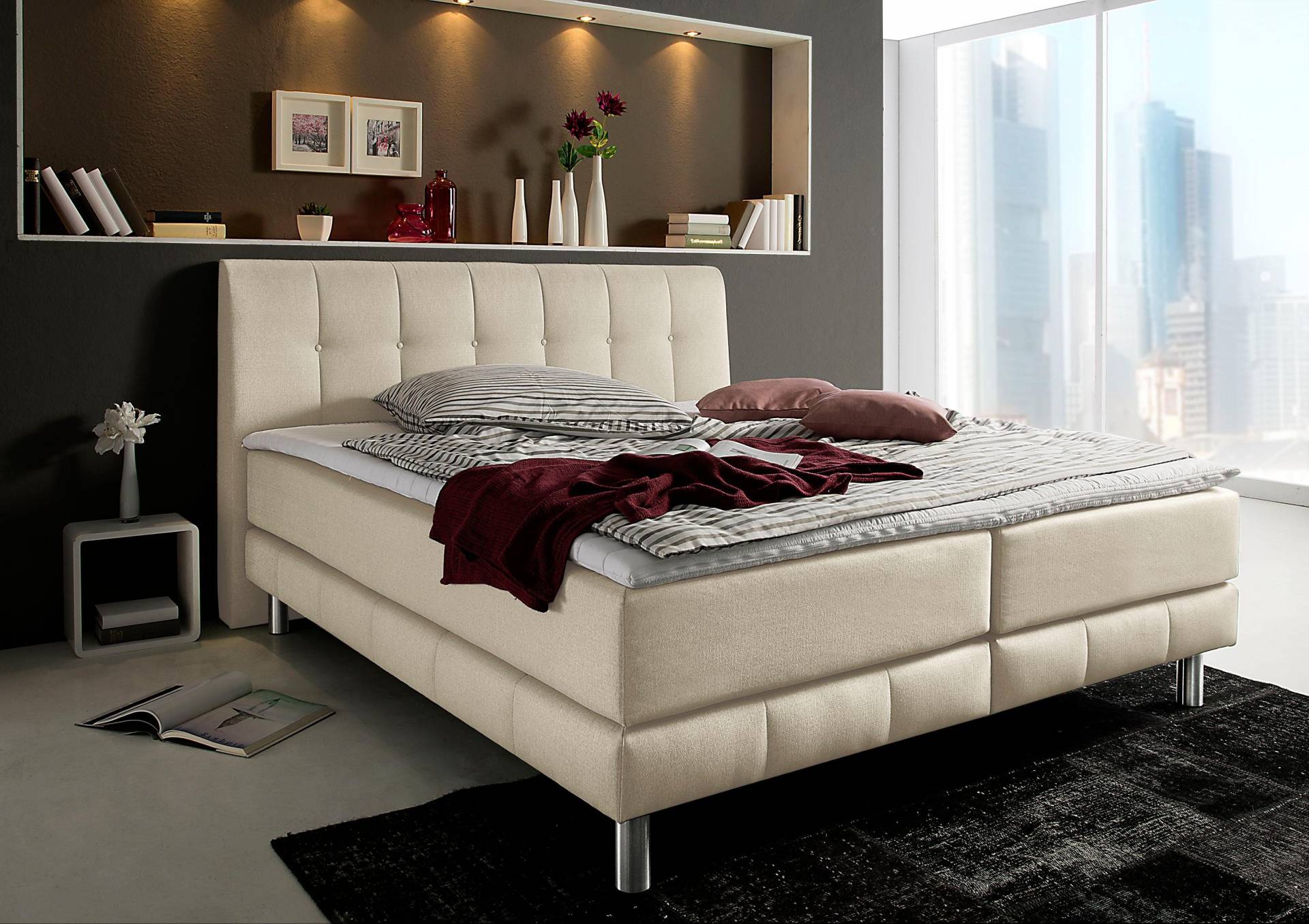Places of Style Boxspringbett Cafone, inkl. Topper, 5 Breiten, 3 Matratzenarten und 3 Härtegraden wählbar Places of Style Boxspringbett Cafone, inkl. Topper, 5 Breiten, 3 Matratzenarten und 3 Härtegraden wählbar von PLACES OF STYLE