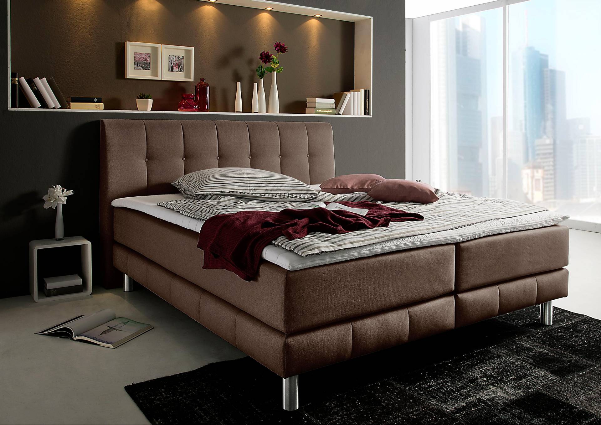 Places of Style Boxspringbett Cafone, inkl. Topper, 5 Breiten, 3 Matratzenarten und 3 Härtegraden wählbar Places of Style Boxspringbett Cafone, inkl. Topper, 5 Breiten, 3 Matratzenarten und 3 Härtegraden wählbar von PLACES OF STYLE