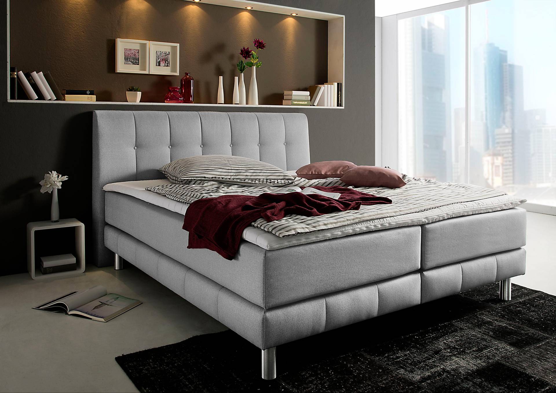 Places of Style Boxspringbett Cafone, inkl. Topper, 5 Breiten, 3 Matratzenarten und 3 Härtegraden wählbar Places of Style Boxspringbett Cafone, inkl. Topper, 5 Breiten, 3 Matratzenarten und 3 Härtegraden wählbar von PLACES OF STYLE
