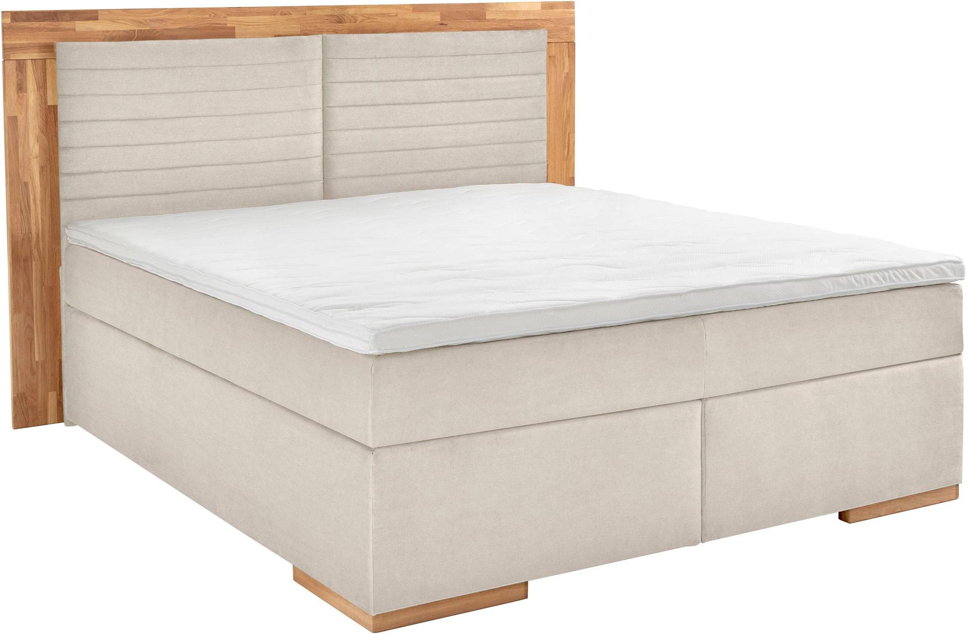 Places of Style Boxspringbett »Cup«, mit Massivholzrahmen, mit Topper, in 2 Härtegraden, in 3 Breiten Places of Style Boxspringbett »Cup«, mit Massivholzrahmen, mit Topper, in 2 Härtegraden, in 3 Breiten von PLACES OF STYLE