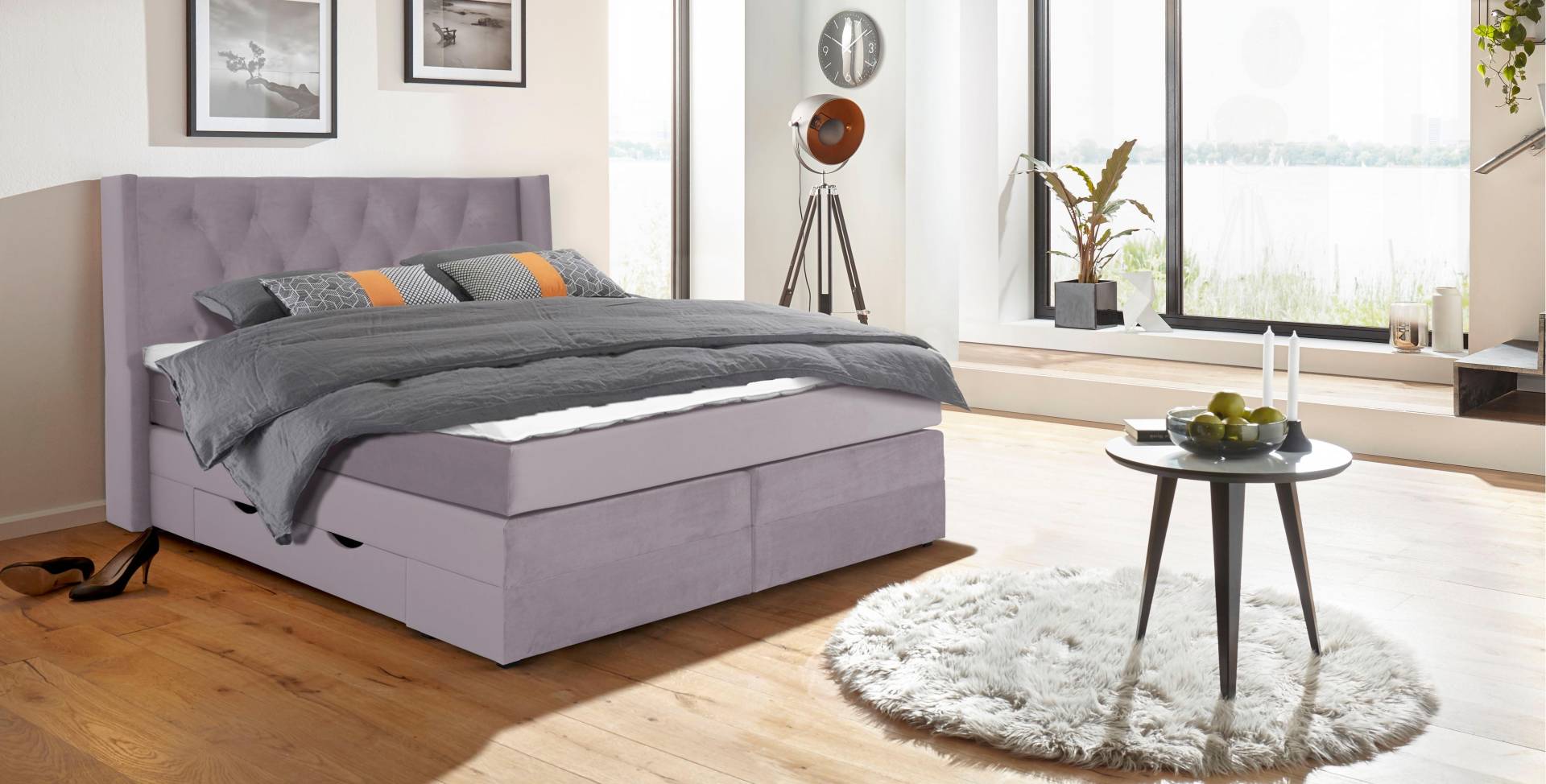Places of Style Boxspringbett »Elegance«, mit schöner Knopfheftung, in den Härtegraden H2 & H3, inkl. Schubladen Places of Style Boxspringbett »Elegance«, mit schöner Knopfheftung, in den Härtegraden H2 & H3, inkl. Schubladen von PLACES OF STYLE