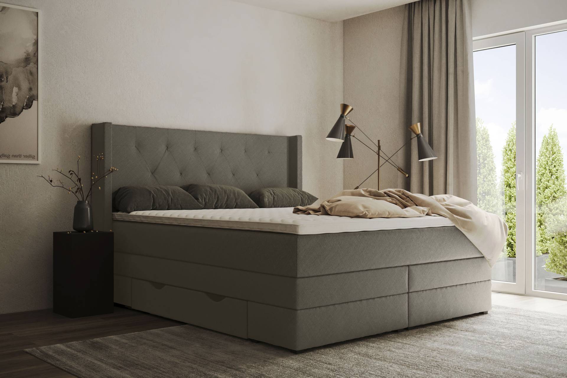Places of Style Boxspringbett »Elegance« von PLACES OF STYLE