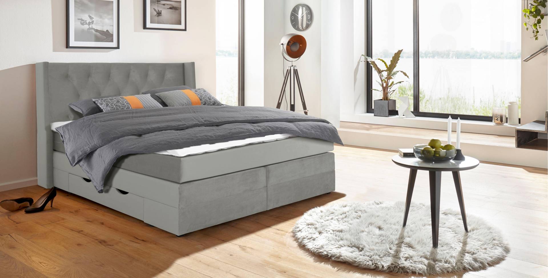Places of Style Boxspringbett »Elegance«, mit schöner Knopfheftung, in den Härtegraden H2 & H3, inkl. Schubladen Places of Style Boxspringbett »Elegance«, mit schöner Knopfheftung, in den Härtegraden H2 & H3, inkl. Schubladen von PLACES OF STYLE