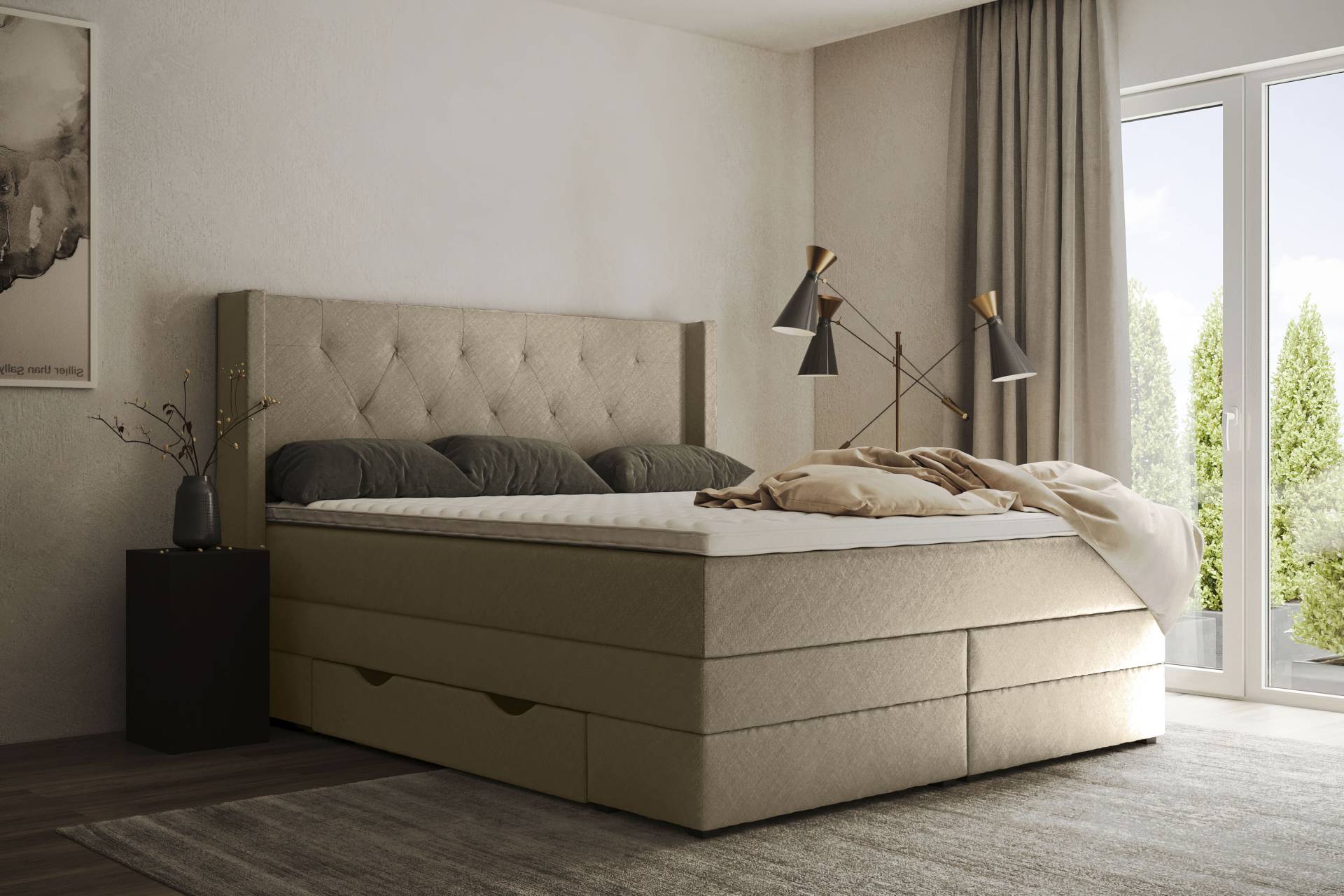 Places of Style Boxspringbett »Elegance« von PLACES OF STYLE