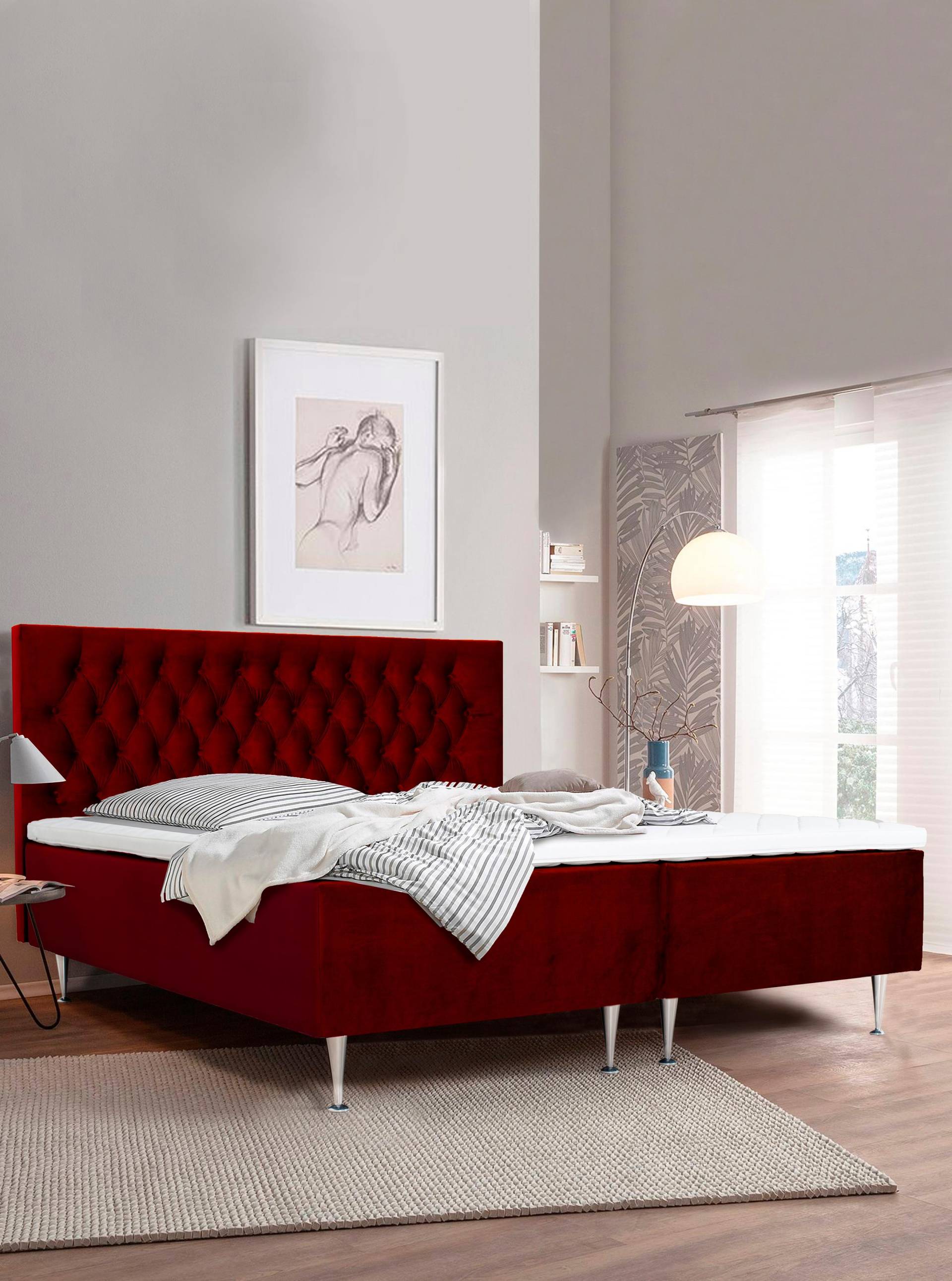 Places of Style Boxspringbett »Exclusive«, inkl. Topper, 3 Breiten, 3 Härtegrad-Ausführungen Places of Style Boxspringbett »Exclusive«, inkl. Topper, 3 Breiten, 3 Härtegrad-Ausführungen von PLACES OF STYLE