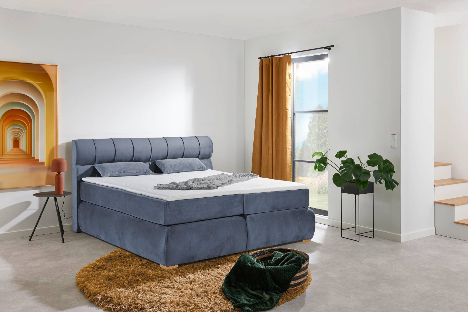Places of Style Boxspringbett »Felicia«, in H4, inkl. Topper und Bettkasten von PLACES OF STYLE