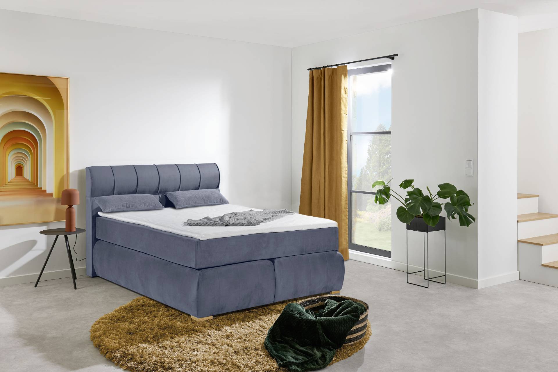 Places of Style Boxspringbett »Felicia«, in H4, inkl. Topper und Bettkasten von PLACES OF STYLE