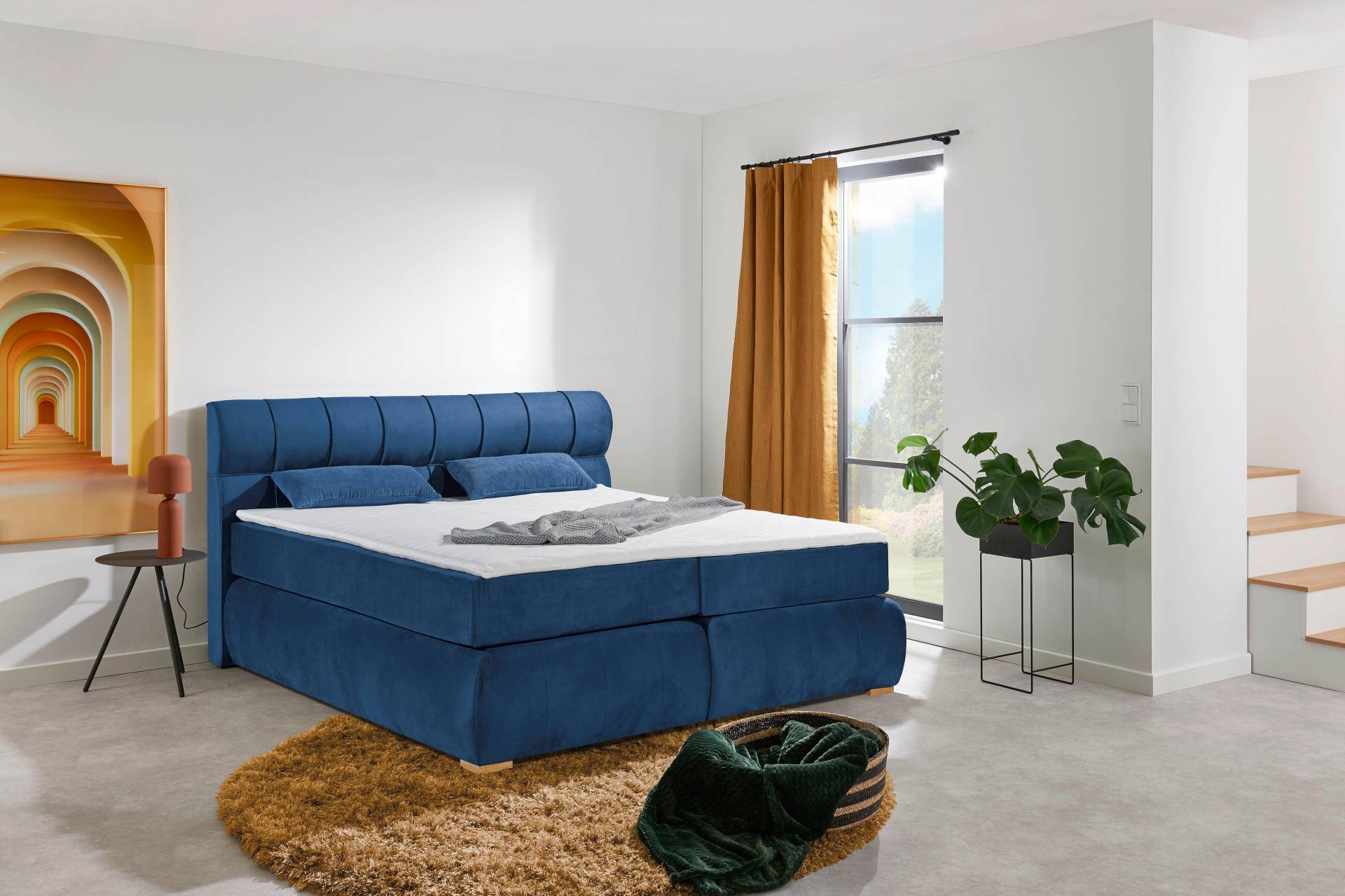 Places of Style Boxspringbett »Felicia«, in H4, inkl. Topper und Bettkasten von PLACES OF STYLE