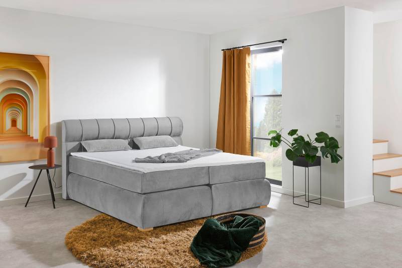 Places of Style Boxspringbett »Felicia«, in H4, inkl. Topper und Bettkasten von PLACES OF STYLE