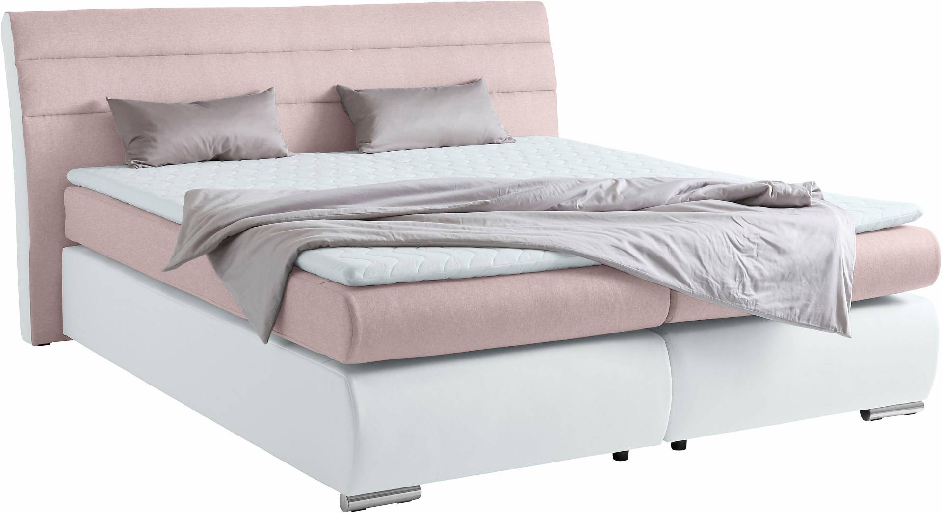 Places of Style Boxspringbett »Luna«, in Struktur-/Kunstleder-Mix, Überlänge 220 cm, bis zu 3 Härtegrade Places of Style Boxspringbett »Luna«, in Struktur-/Kunstleder-Mix, Überlänge 220 cm, bis zu 3 Härtegrade von PLACES OF STYLE