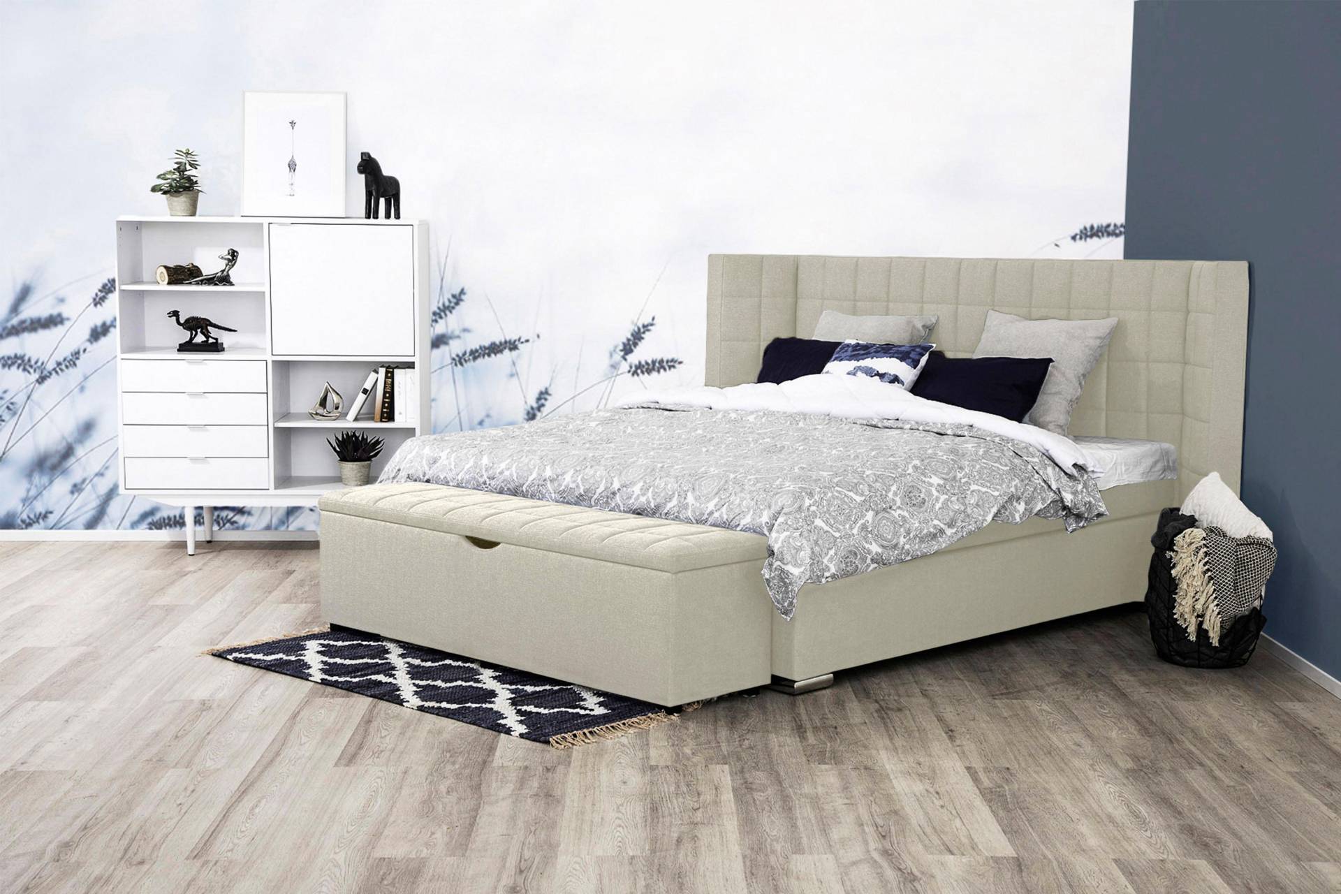 Places of Style Boxspringbett »Piazza«, mit Steppung und Kopfteil mit seitlichen Flügeln Places of Style Boxspringbett »Piazza«, mit Steppung und Kopfteil mit seitlichen Flügeln von PLACES OF STYLE