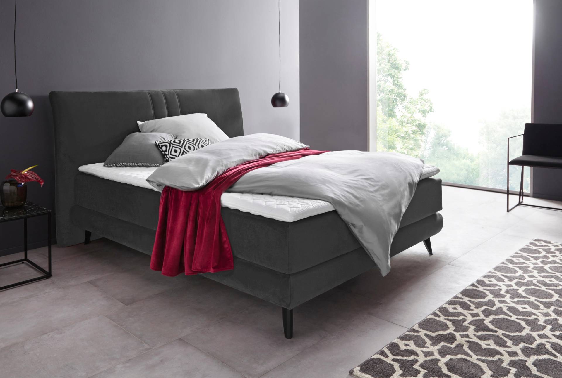 Places of Style Boxspringbett »Skien«, incl. Kaltschaumtopper, 2 Härtegrade, 3 Ausführungen von PLACES OF STYLE