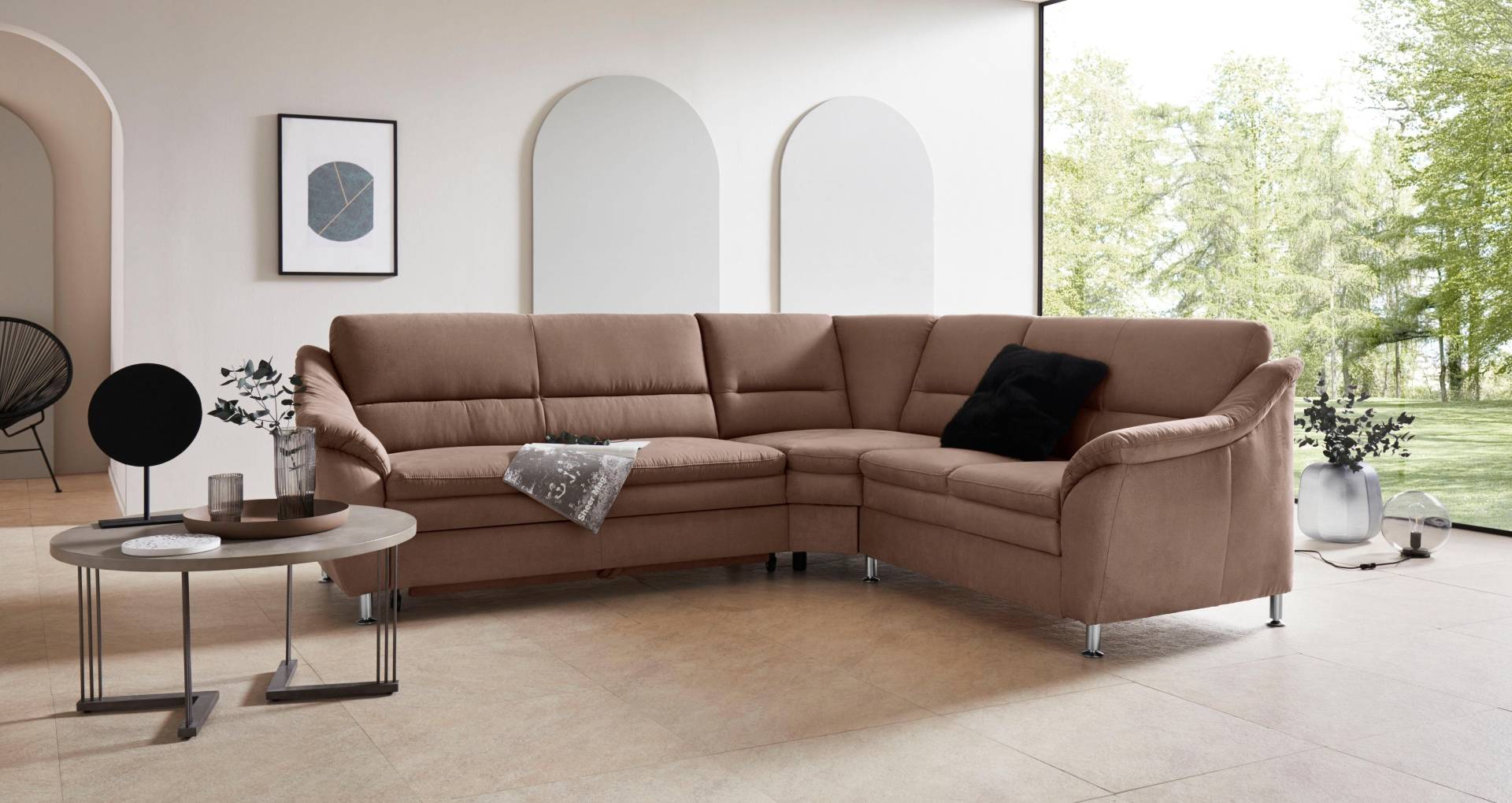 Places of Style Ecksofa »Cardoso L-Form«, mit Trapezecke für mehr Sitzkomfort, wahlweise auch mit Bettfunktion von PLACES OF STYLE
