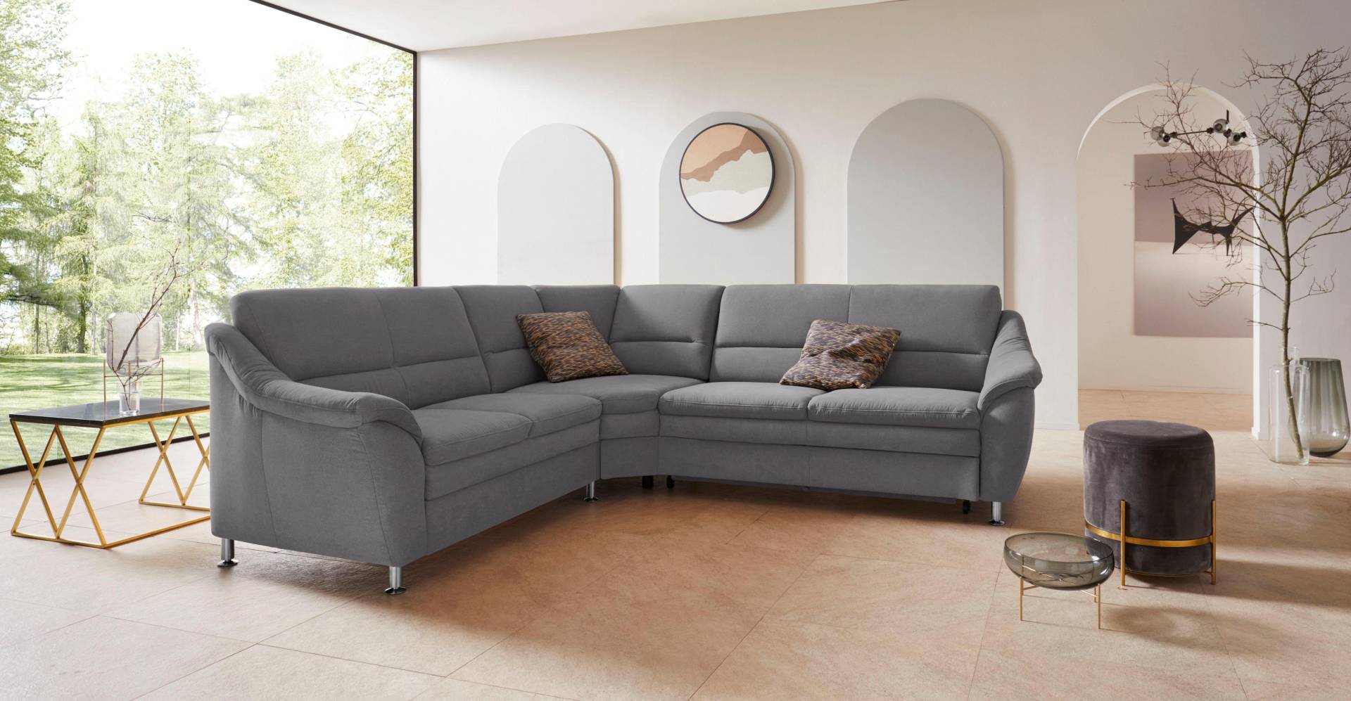 Places of Style Ecksofa »Cardoso«, mit Trapezecke für mehr Sitzkomfort, wahlweise auch mit Bettfunktion von PLACES OF STYLE