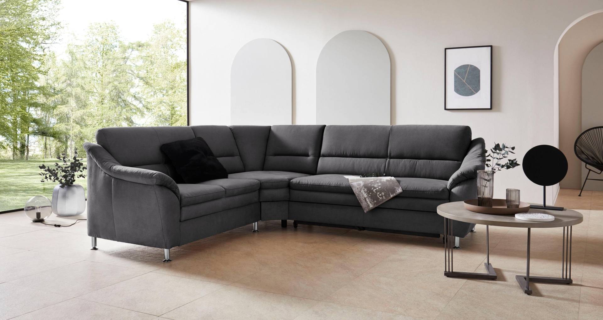 Places of Style Ecksofa »Cardoso L-Form«, mit Trapezecke für mehr Sitzkomfort, wahlweise auch mit Bettfunktion von PLACES OF STYLE