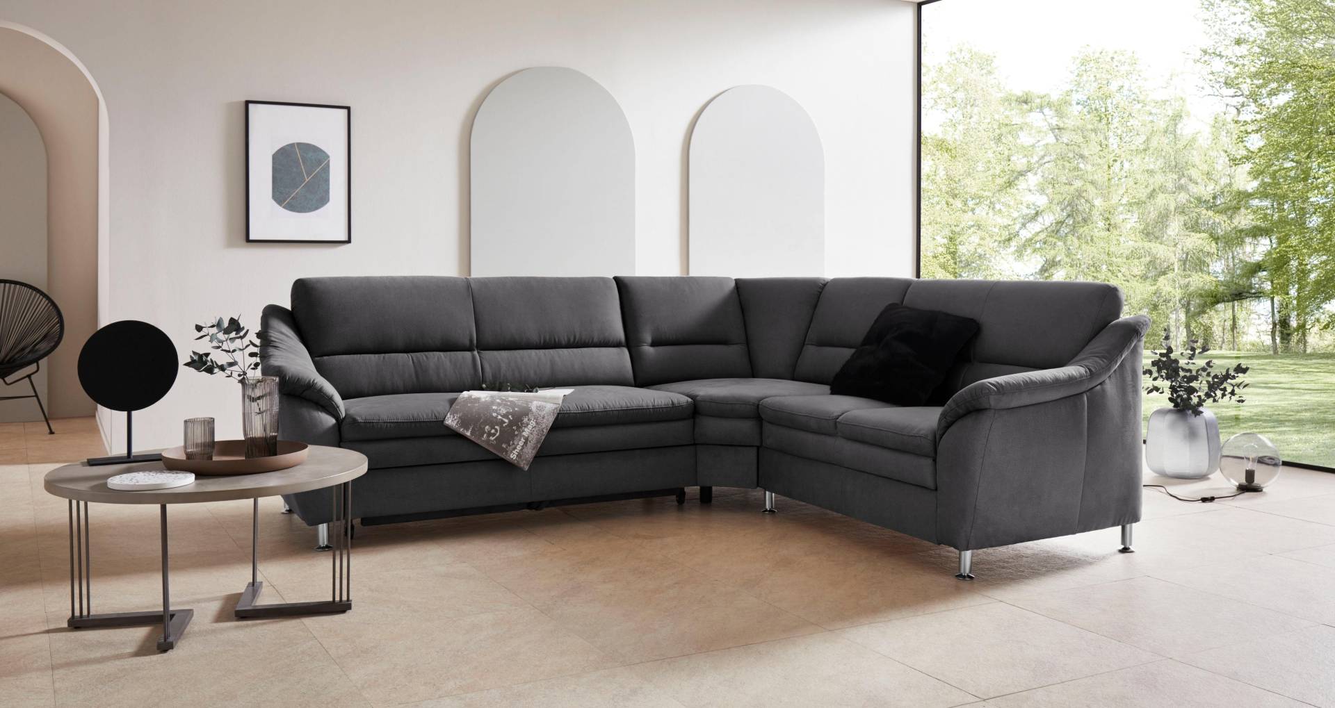 Places of Style Ecksofa »Cardoso L-Form«, mit Trapezecke für mehr Sitzkomfort, wahlweise auch mit Bettfunktion von PLACES OF STYLE