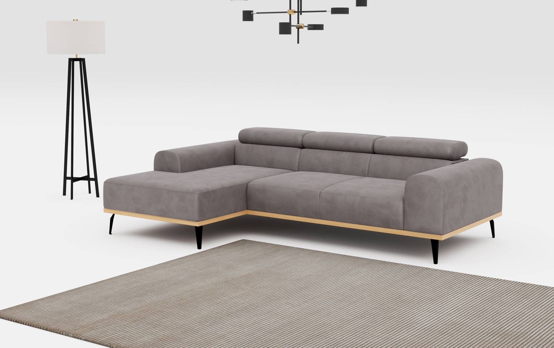 Places of Style Ecksofa »Carlo L-Form«, mit Kopfteilverstellung & Holz-Rahmenoptik, optional Relaxfunktion Places of Style Ecksofa »Carlo L-Form«, mit Kopfteilverstellung & Holz-Rahmenoptik, optional Relaxfunktion von PLACES OF STYLE