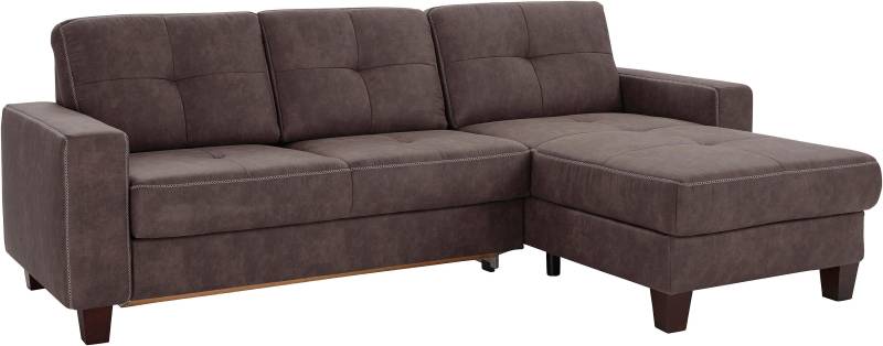 Places of Style Ecksofa »Varese L-Form«, Kreuznaht in beige von PLACES OF STYLE
