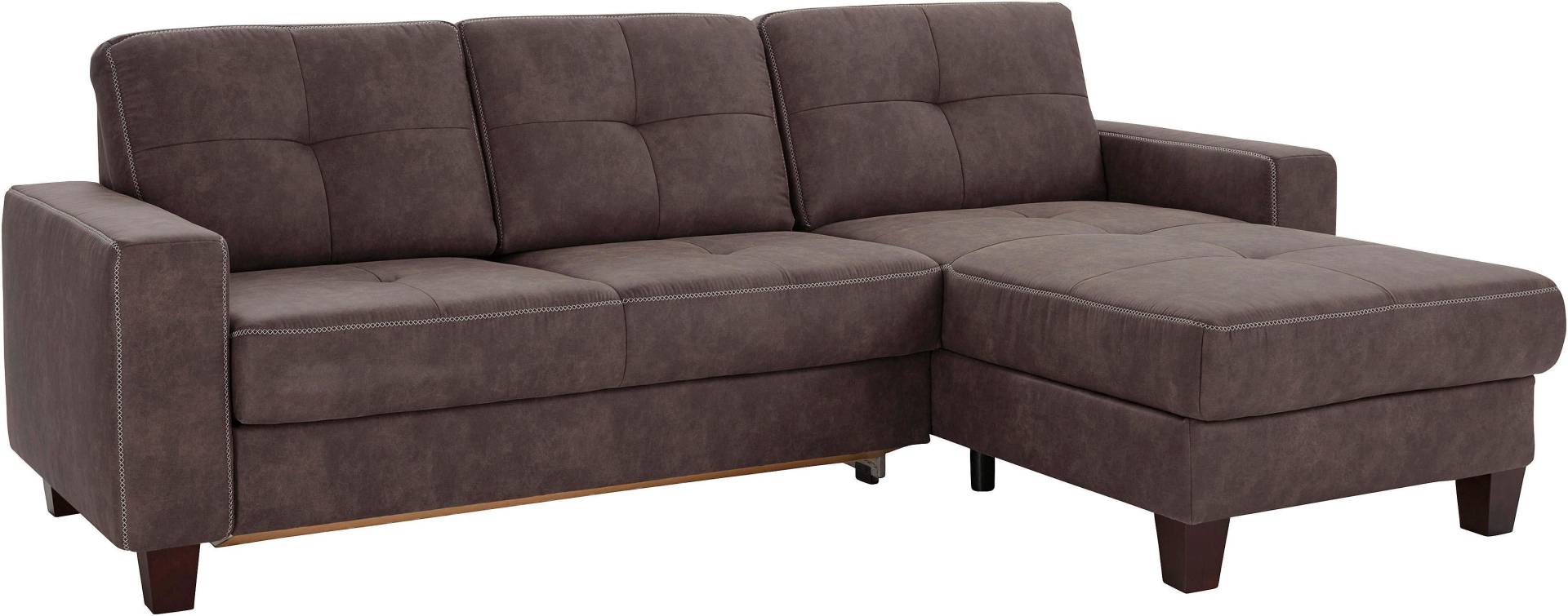 Places of Style Ecksofa »Varese L-Form«, Kreuznaht in beige von PLACES OF STYLE