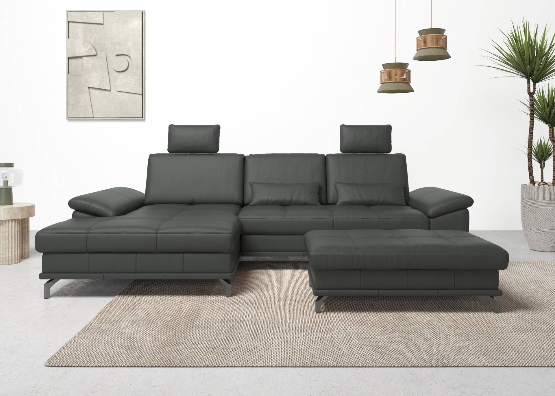 Places of Style Ecksofa Costello, mit Sitztiefenverstellung und Armlehnfunktion, incl. 3 Nierenkissen Places of Style Ecksofa Costello, mit Sitztiefenverstellung und Armlehnfunktion, incl. 3 Nierenkissen von PLACES OF STYLE