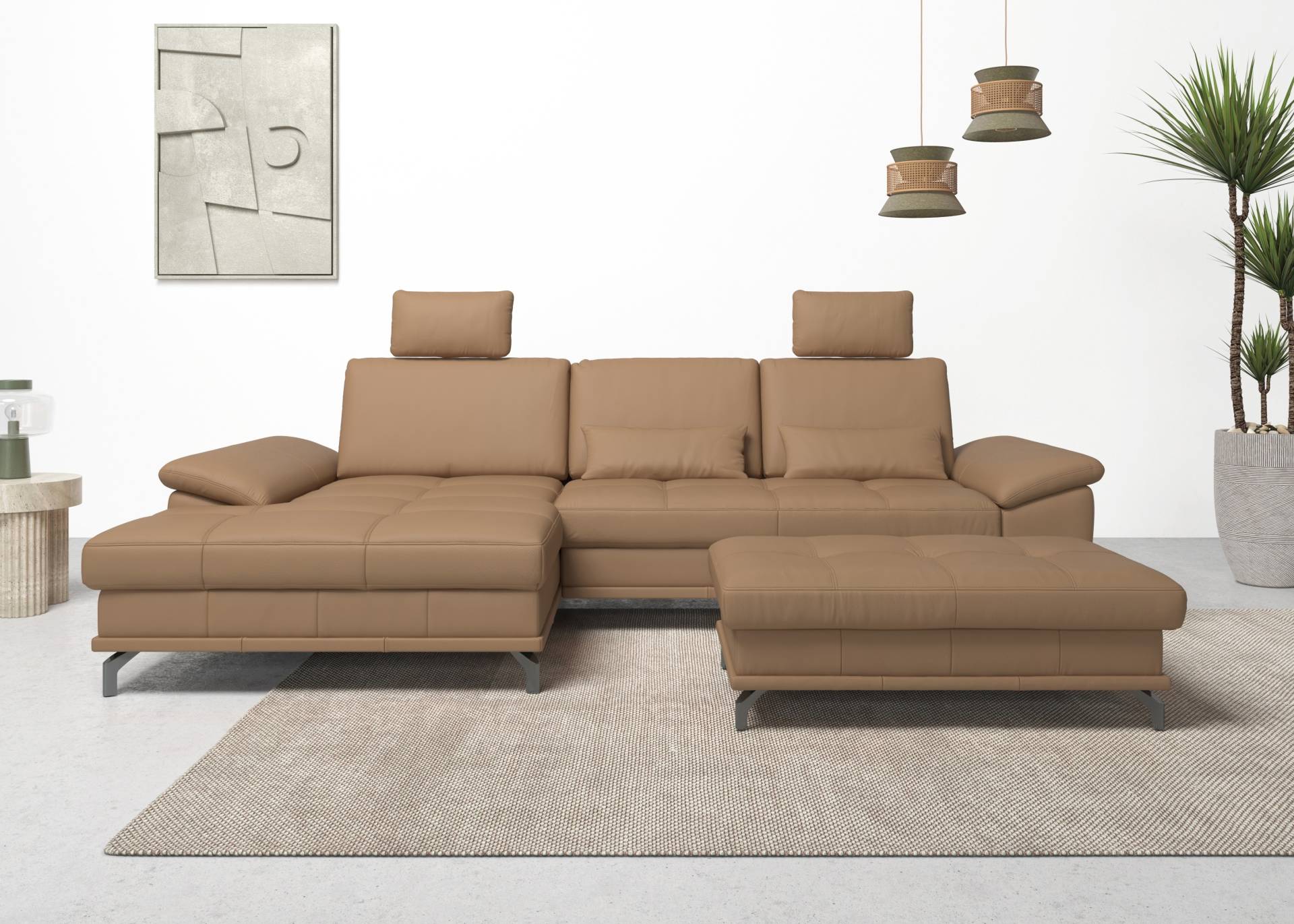 Places of Style Ecksofa Costello, mit Sitztiefenverstellung und Armlehnfunktion, incl. 3 Nierenkissen Places of Style Ecksofa Costello, mit Sitztiefenverstellung und Armlehnfunktion, incl. 3 Nierenkissen von PLACES OF STYLE