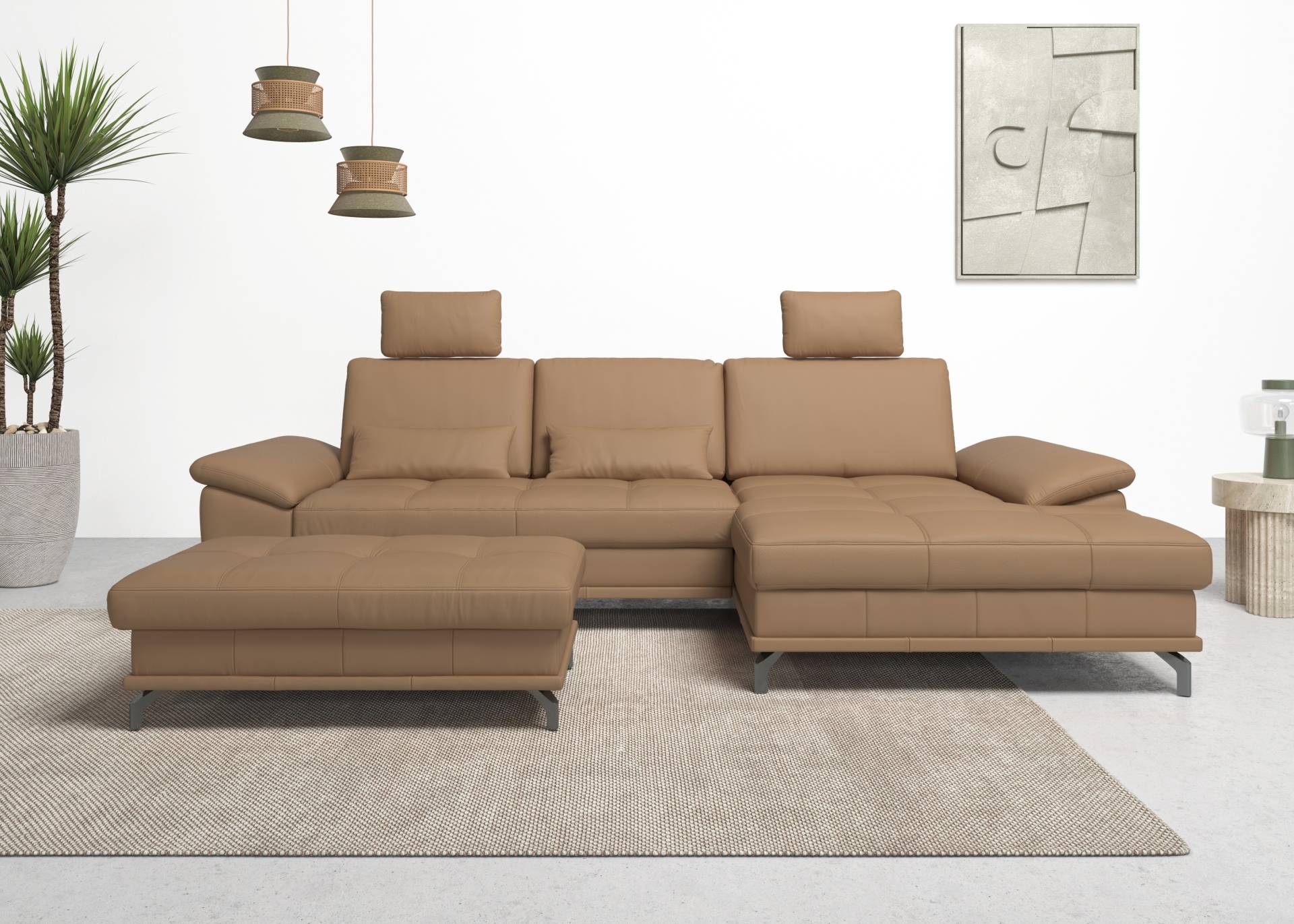 Places of Style Ecksofa Costello, mit Sitztiefenverstellung und Armlehnfunktion, incl. 3 Nierenkissen Places of Style Ecksofa Costello, mit Sitztiefenverstellung und Armlehnfunktion, incl. 3 Nierenkissen von PLACES OF STYLE