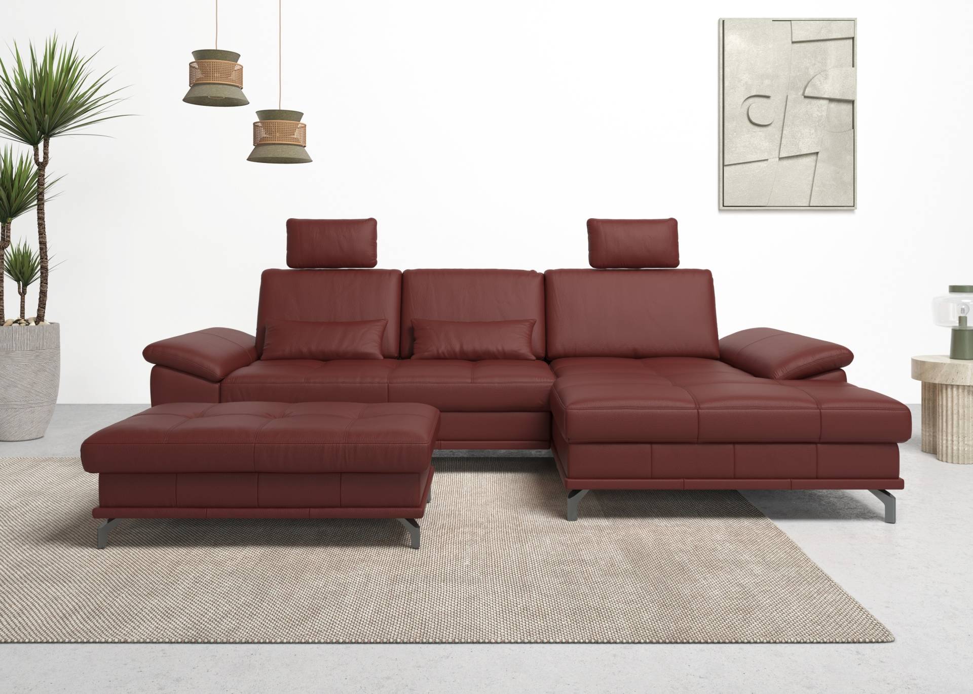 Places of Style Ecksofa Costello, mit Sitztiefenverstellung und Armlehnfunktion, incl. 3 Nierenkissen Places of Style Ecksofa Costello, mit Sitztiefenverstellung und Armlehnfunktion, incl. 3 Nierenkissen von PLACES OF STYLE