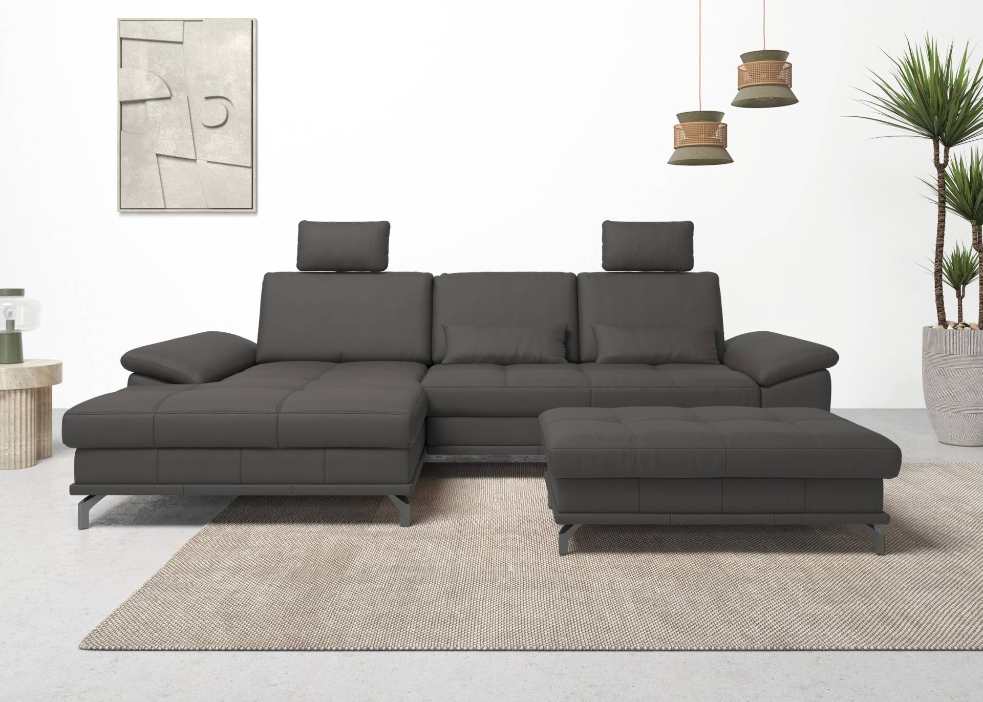 Places of Style Ecksofa Costello, mit Sitztiefenverstellung und Armlehnfunktion, incl. 3 Nierenkissen Places of Style Ecksofa Costello, mit Sitztiefenverstellung und Armlehnfunktion, incl. 3 Nierenkissen von PLACES OF STYLE