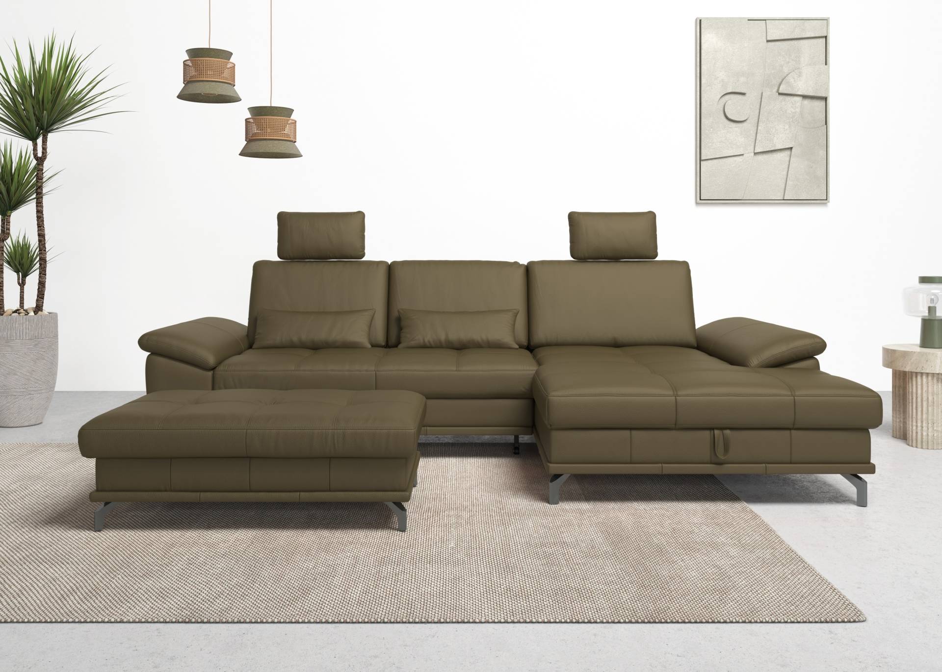 Places of Style Ecksofa Costello, mit Sitztiefenverstellung und Armlehnfunktion, incl. 3 Nierenkissen Places of Style Ecksofa Costello, mit Sitztiefenverstellung und Armlehnfunktion, incl. 3 Nierenkissen von PLACES OF STYLE