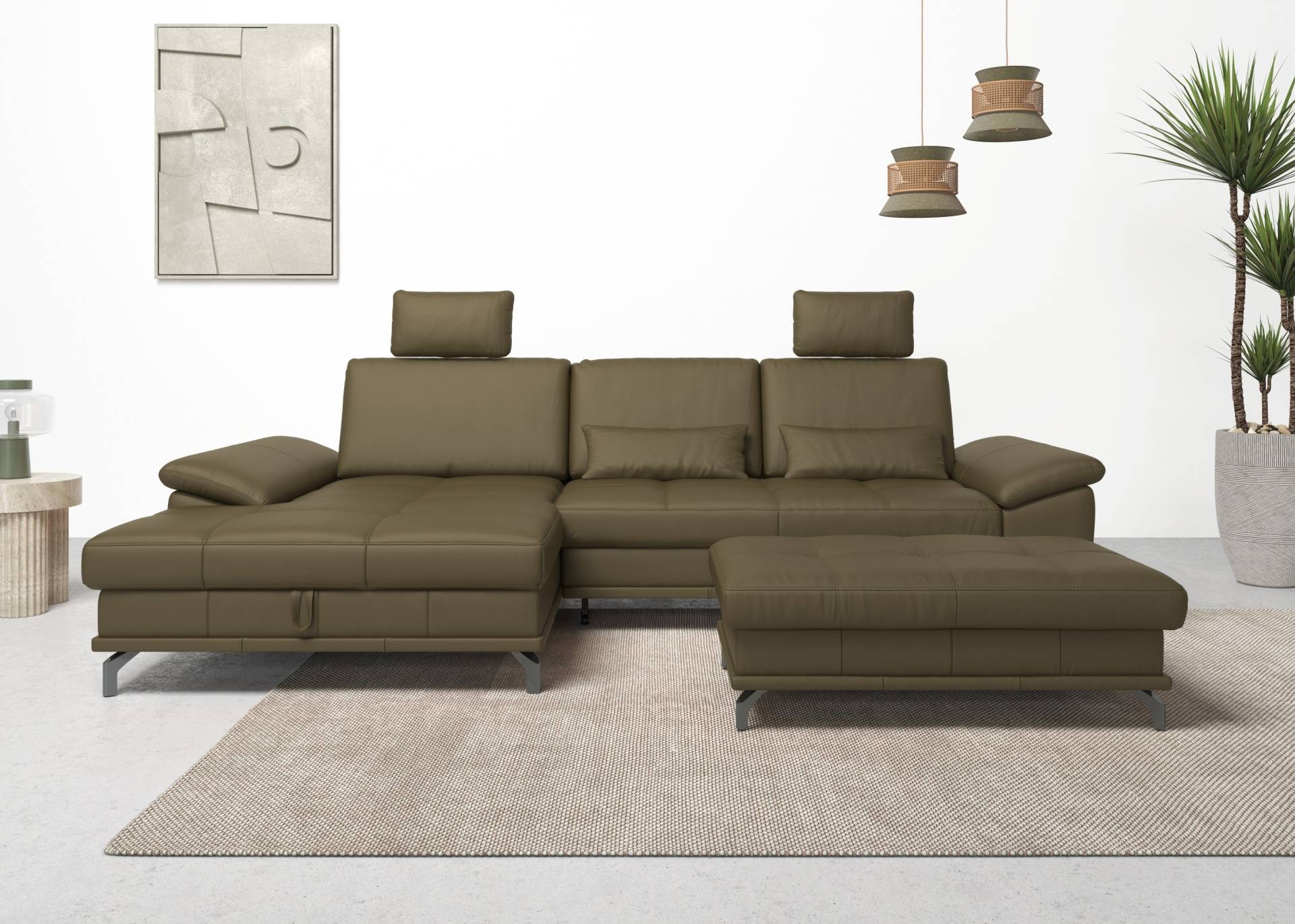 Places of Style Ecksofa Costello, mit Sitztiefenverstellung und Armlehnfunktion, incl. 3 Nierenkissen Places of Style Ecksofa Costello, mit Sitztiefenverstellung und Armlehnfunktion, incl. 3 Nierenkissen von PLACES OF STYLE
