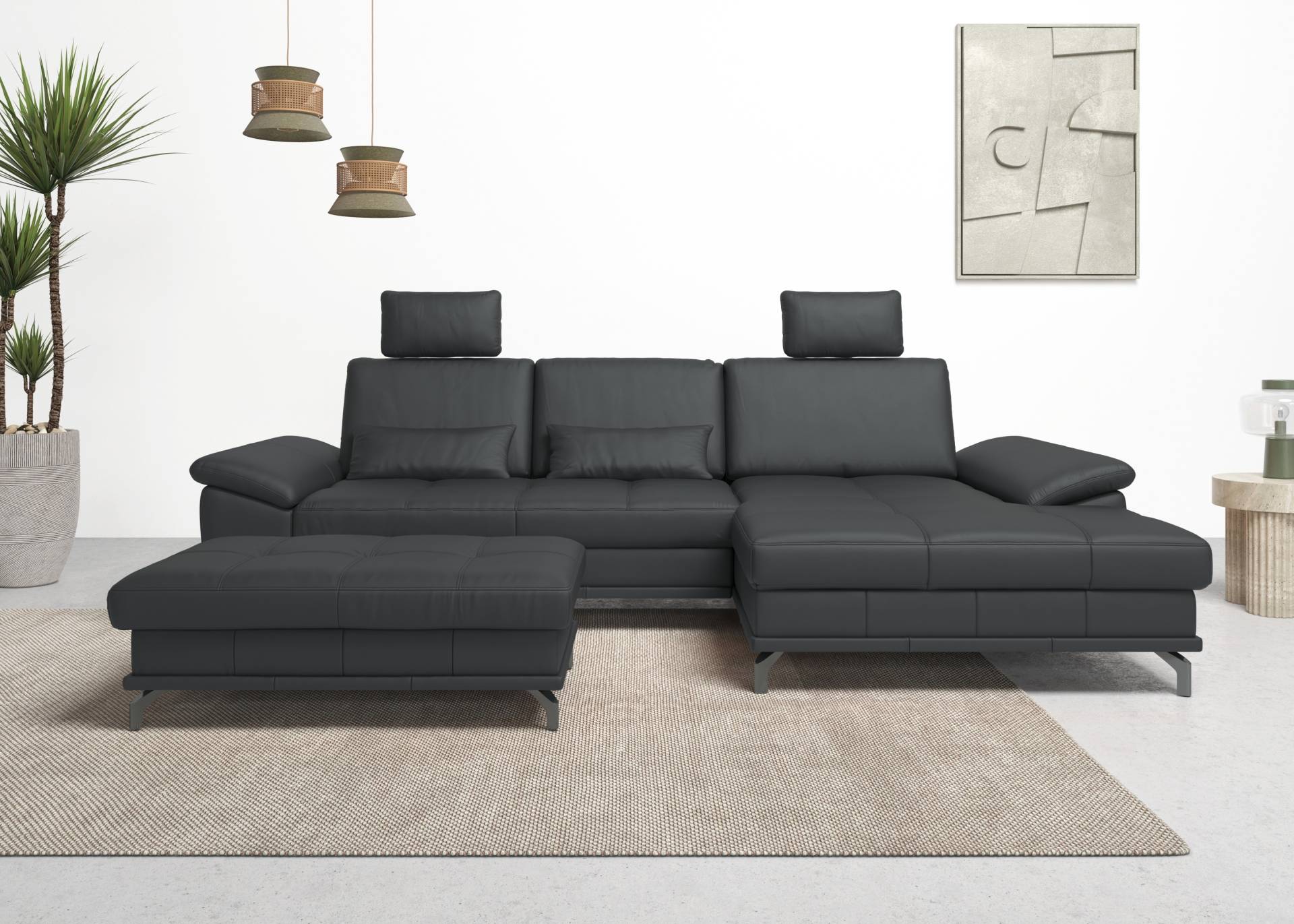 Places of Style Ecksofa Costello, mit Sitztiefenverstellung und Armlehnfunktion, incl. 3 Nierenkissen Places of Style Ecksofa Costello, mit Sitztiefenverstellung und Armlehnfunktion, incl. 3 Nierenkissen von PLACES OF STYLE
