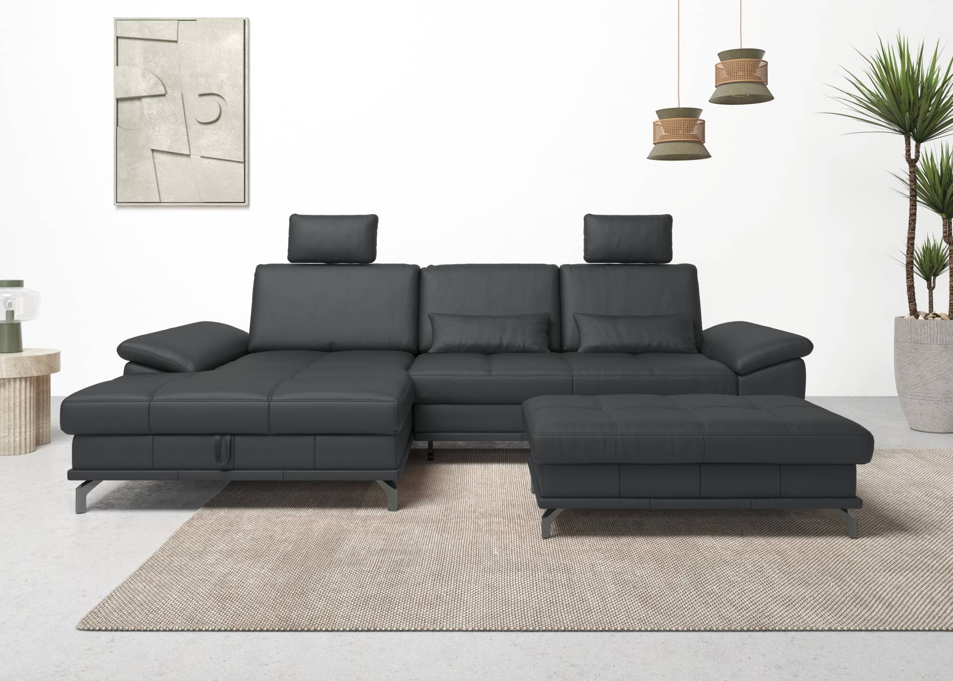 Places of Style Ecksofa Costello, mit Sitztiefenverstellung und Armlehnfunktion, incl. 3 Nierenkissen Places of Style Ecksofa Costello, mit Sitztiefenverstellung und Armlehnfunktion, incl. 3 Nierenkissen von PLACES OF STYLE