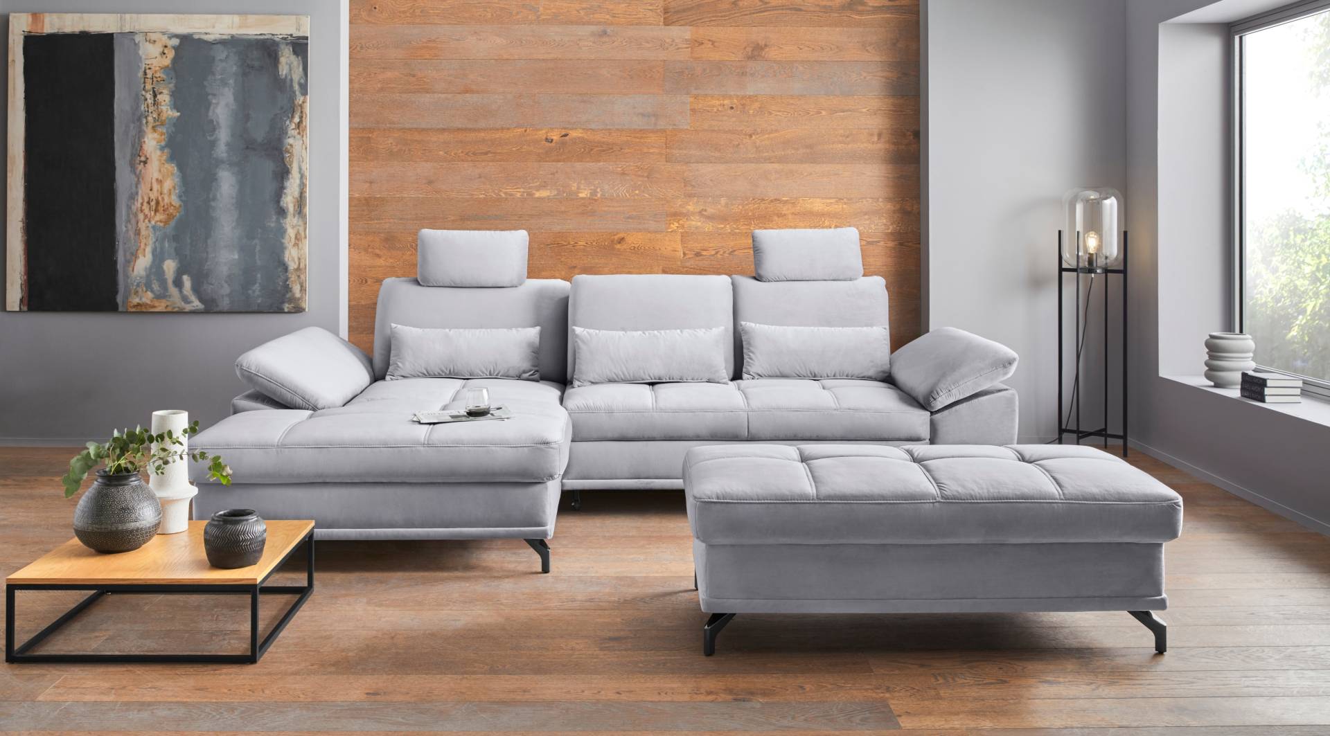 Places of Style Ecksofa Costello, mit Sitztiefenverstellung und Armlehnfunktion, incl. 3 Nierenkissen Places of Style Ecksofa Costello, mit Sitztiefenverstellung und Armlehnfunktion, incl. 3 Nierenkissen von PLACES OF STYLE