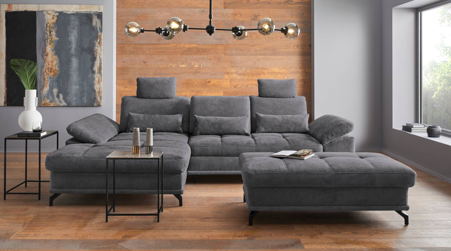 Places of Style Ecksofa Costello, mit Sitztiefenverstellung und Armlehnfunktion, incl. 3 Nierenkissen Places of Style Ecksofa Costello, mit Sitztiefenverstellung und Armlehnfunktion, incl. 3 Nierenkissen von PLACES OF STYLE