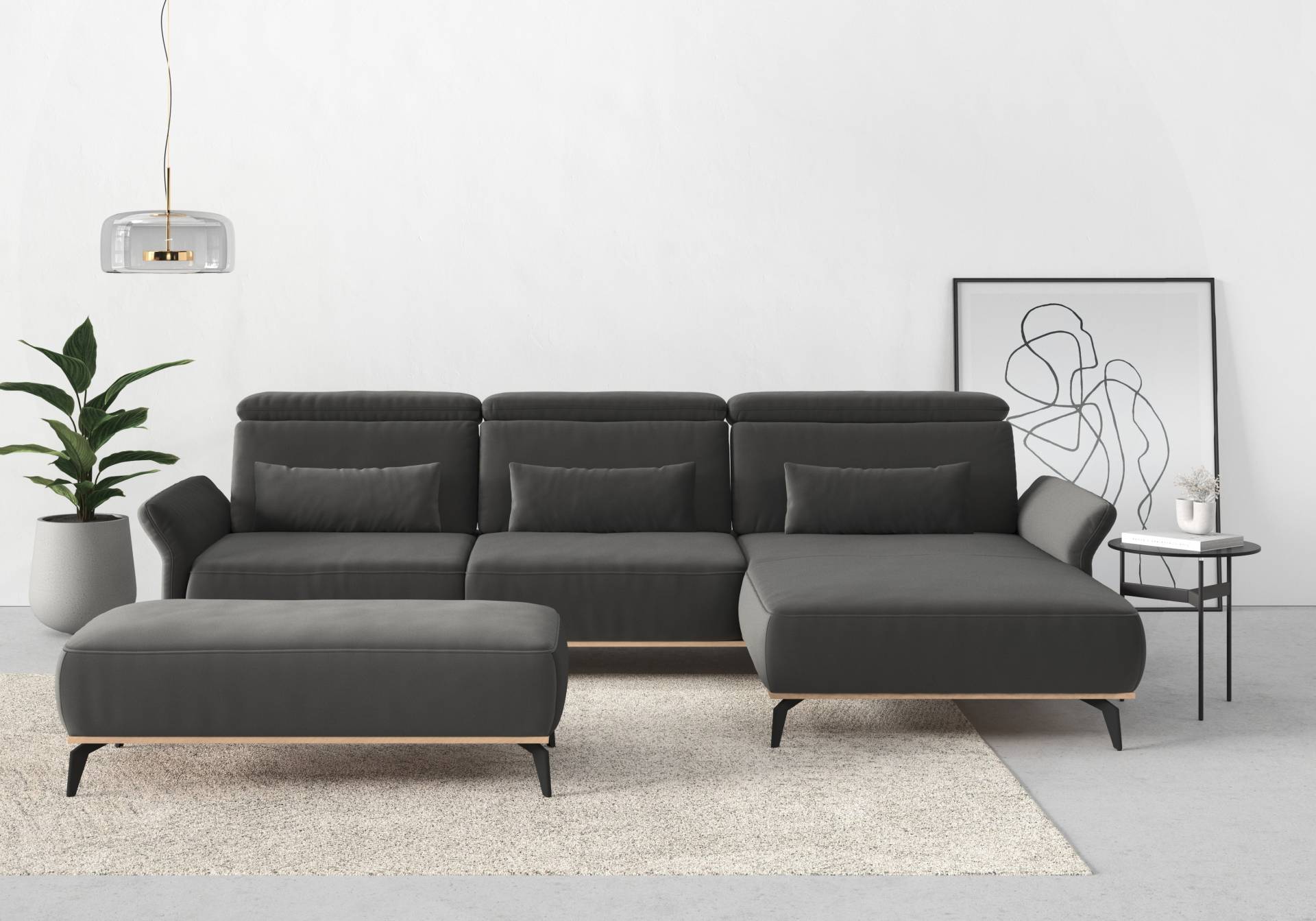 Places of Style Ecksofa »Fjord L-Form«, massiv, wahlweise mit Armlehnfunktion, Kopf- Sitztiefenverstellung Places of Style Ecksofa »Fjord L-Form«, massiv, wahlweise mit Armlehnfunktion, Kopf- Sitztiefenverstellung von PLACES OF STYLE