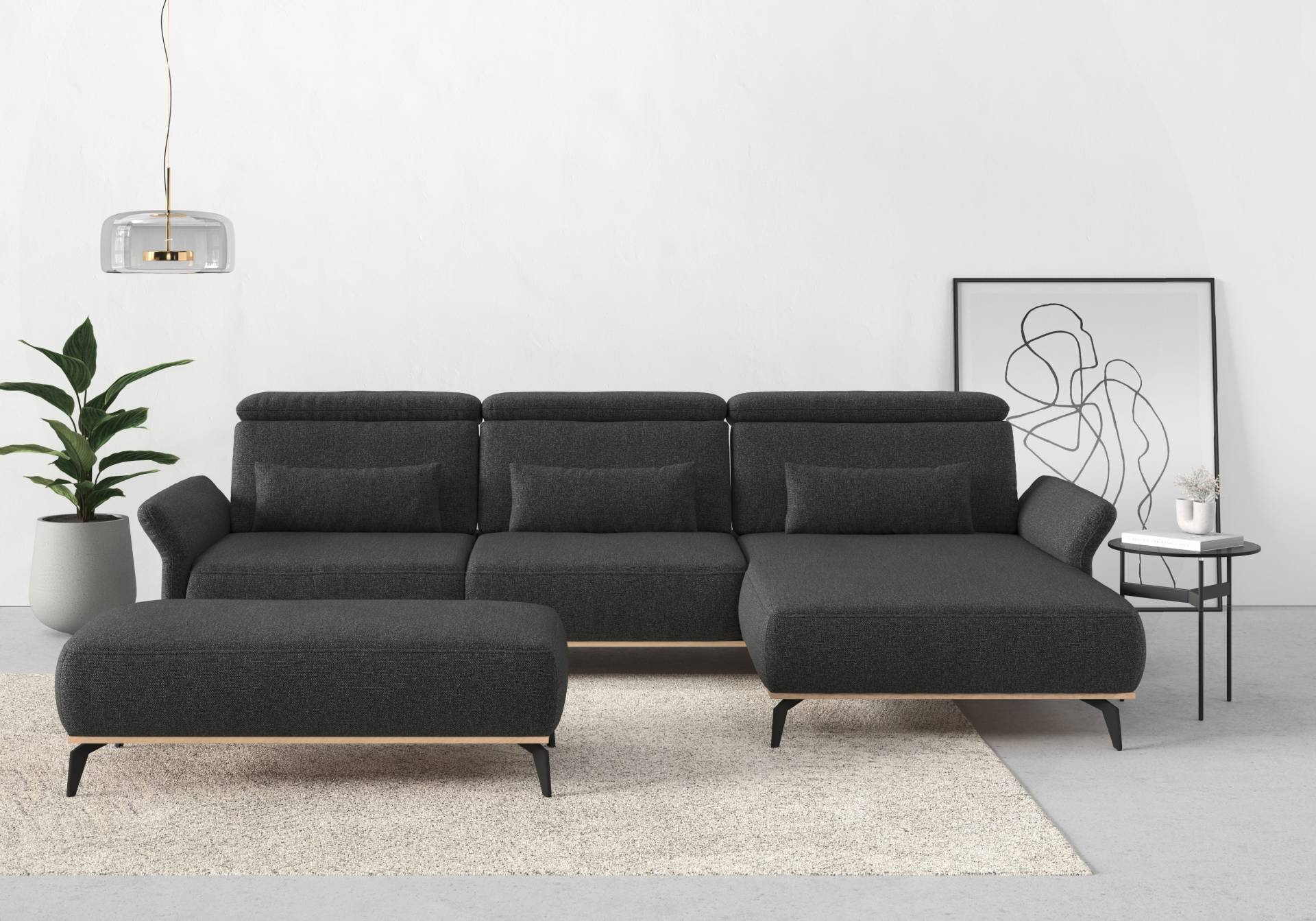 Places of Style Ecksofa »Fjord L-Form«, massiv, wahlweise mit Armlehnfunktion, Kopf- Sitztiefenverstellung Places of Style Ecksofa »Fjord L-Form«, massiv, wahlweise mit Armlehnfunktion, Kopf- Sitztiefenverstellung von PLACES OF STYLE