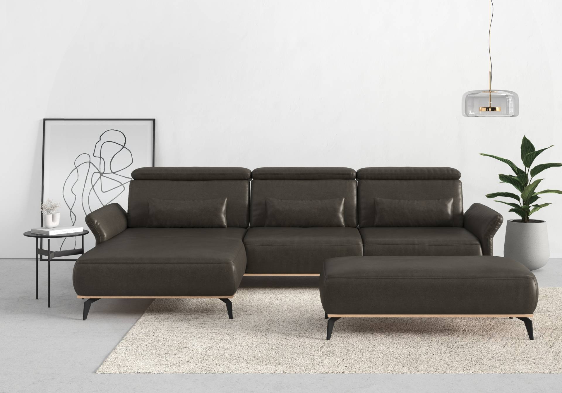 Places of Style Ecksofa »Fjord L-Form«, massiv, wahlweise mit Armlehnfunktion, Kopf- Sitztiefenverstellung Places of Style Ecksofa »Fjord L-Form«, massiv, wahlweise mit Armlehnfunktion, Kopf- Sitztiefenverstellung von PLACES OF STYLE