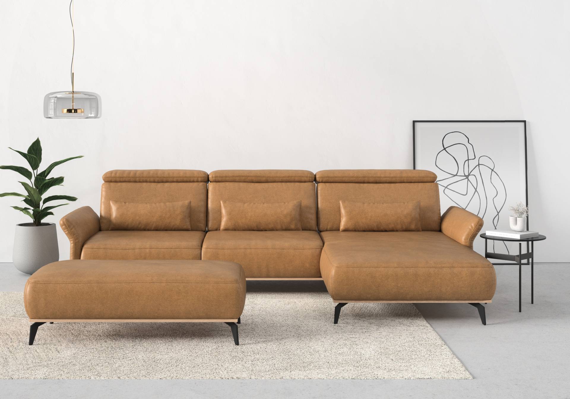 Places of Style Ecksofa »Fjord L-Form«, massiv, wahlweise mit Armlehnfunktion, Kopf- Sitztiefenverstellung Places of Style Ecksofa »Fjord L-Form«, massiv, wahlweise mit Armlehnfunktion, Kopf- Sitztiefenverstellung von PLACES OF STYLE
