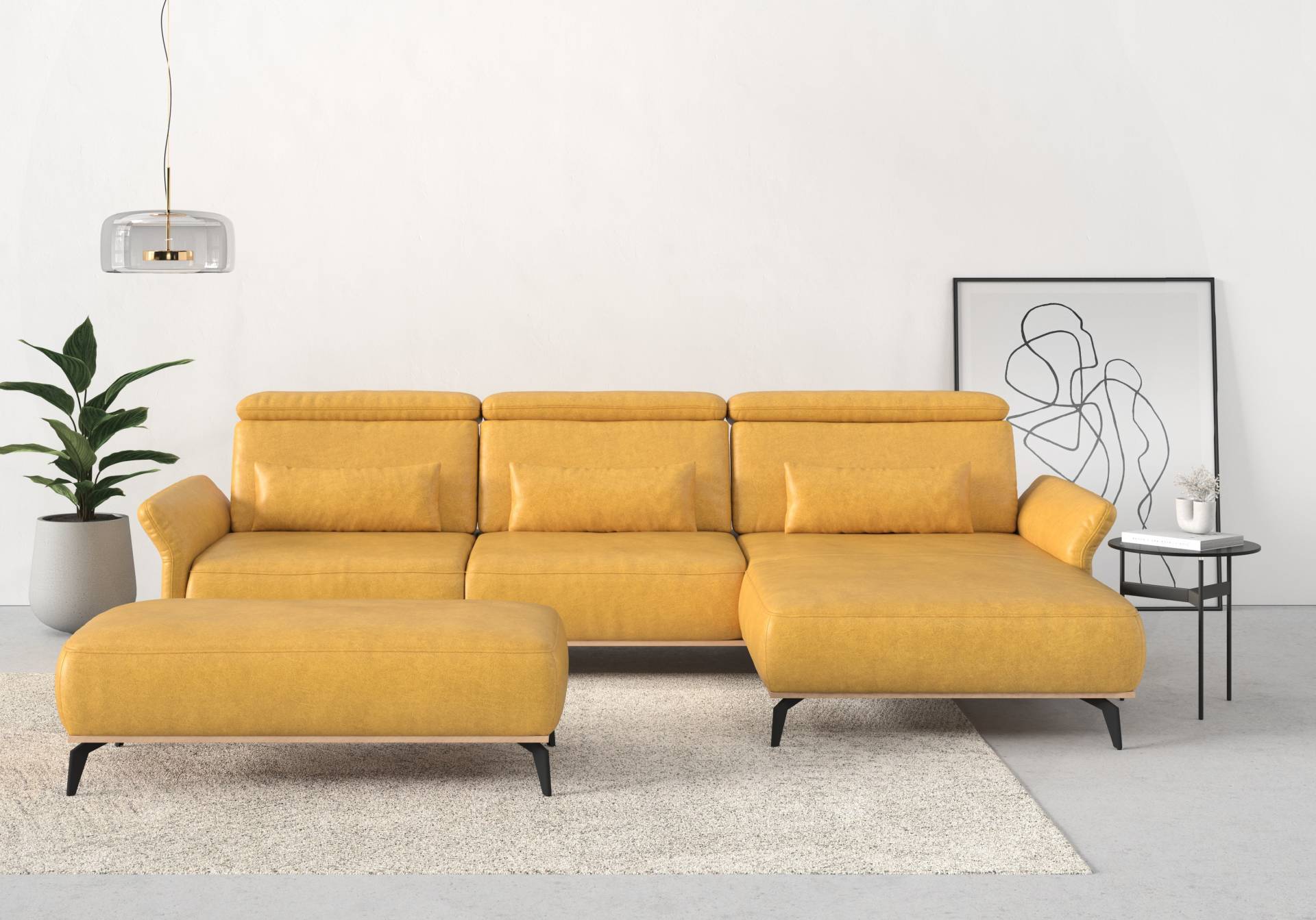 Places of Style Ecksofa »Fjord L-Form«, massiv, wahlweise mit Armlehnfunktion, Kopf- Sitztiefenverstellung Places of Style Ecksofa »Fjord L-Form«, massiv, wahlweise mit Armlehnfunktion, Kopf- Sitztiefenverstellung von PLACES OF STYLE