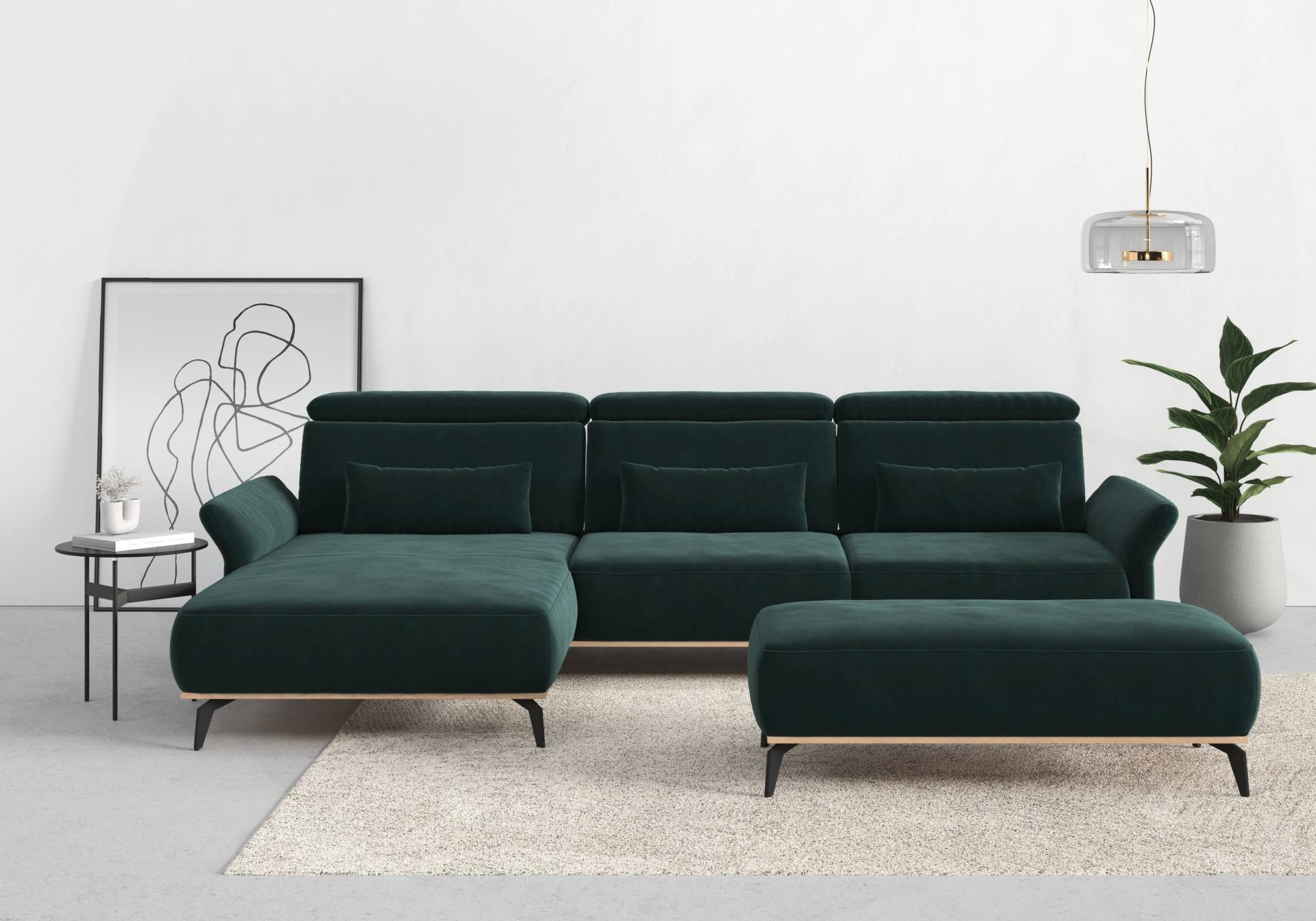 Places of Style Ecksofa »Fjord L-Form«, massiv, wahlweise mit Armlehnfunktion, Kopf- Sitztiefenverstellung Places of Style Ecksofa »Fjord L-Form«, massiv, wahlweise mit Armlehnfunktion, Kopf- Sitztiefenverstellung von PLACES OF STYLE