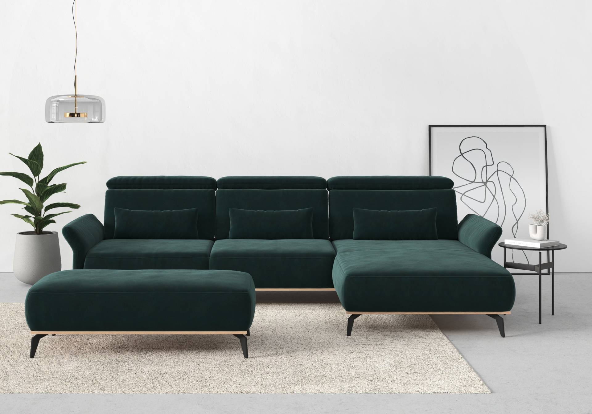 Places of Style Ecksofa »Fjord L-Form«, massiv, wahlweise mit Armlehnfunktion, Kopf- Sitztiefenverstellung Places of Style Ecksofa »Fjord L-Form«, massiv, wahlweise mit Armlehnfunktion, Kopf- Sitztiefenverstellung von PLACES OF STYLE