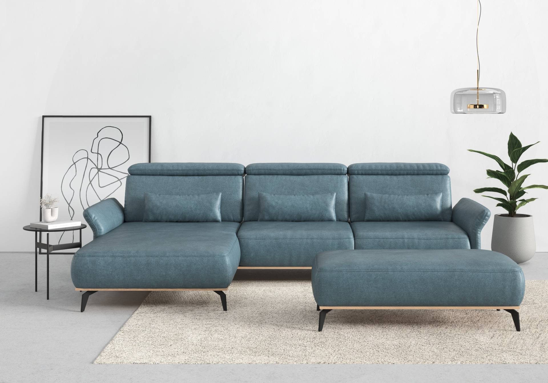 Places of Style Ecksofa »Fjord L-Form«, massiv, wahlweise mit Armlehnfunktion, Kopf- Sitztiefenverstellung Places of Style Ecksofa »Fjord L-Form«, massiv, wahlweise mit Armlehnfunktion, Kopf- Sitztiefenverstellung von PLACES OF STYLE