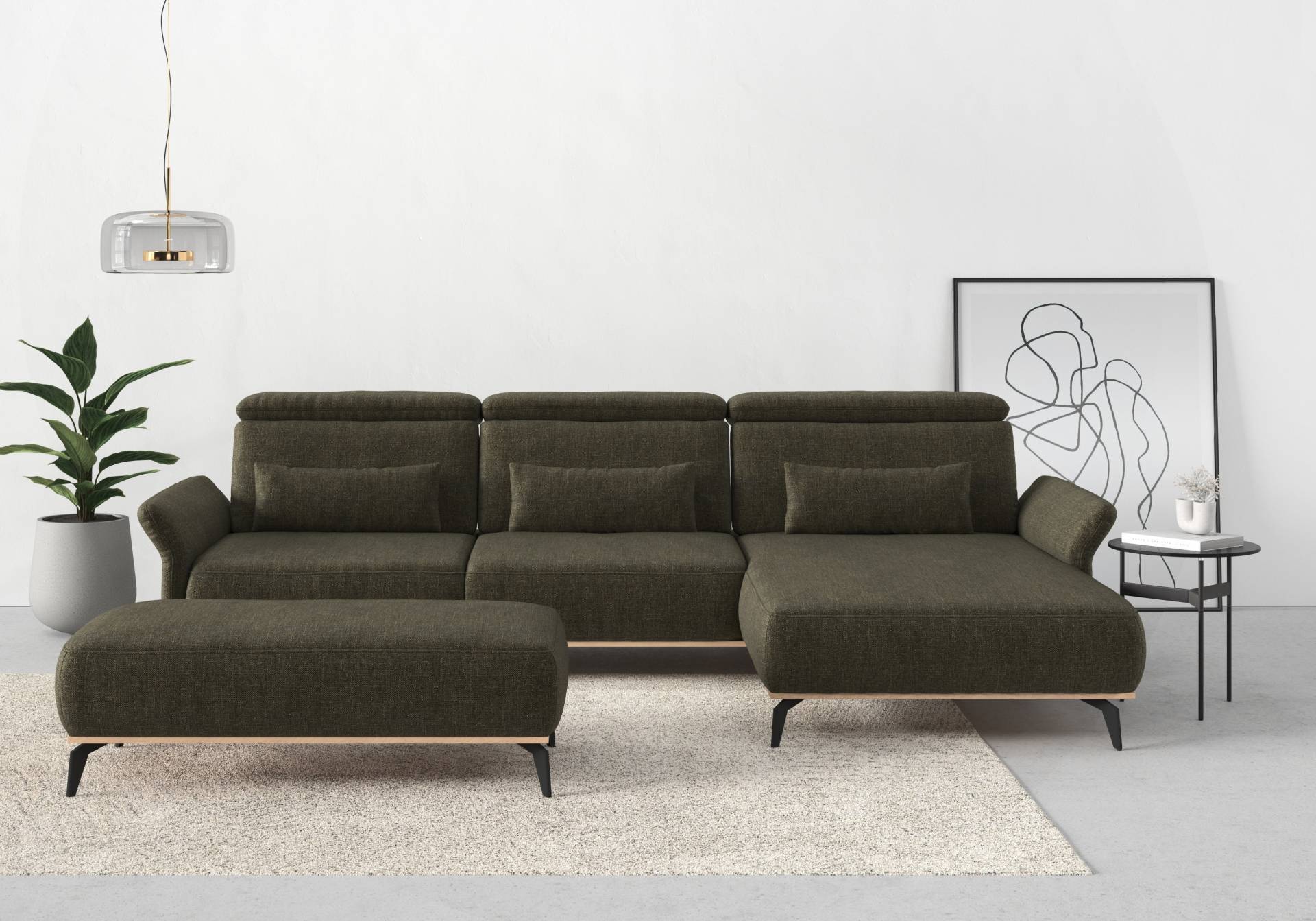 Places of Style Ecksofa »Fjord L-Form«, massiv, wahlweise mit Armlehnfunktion, Kopf- Sitztiefenverstellung Places of Style Ecksofa »Fjord L-Form«, massiv, wahlweise mit Armlehnfunktion, Kopf- Sitztiefenverstellung von PLACES OF STYLE