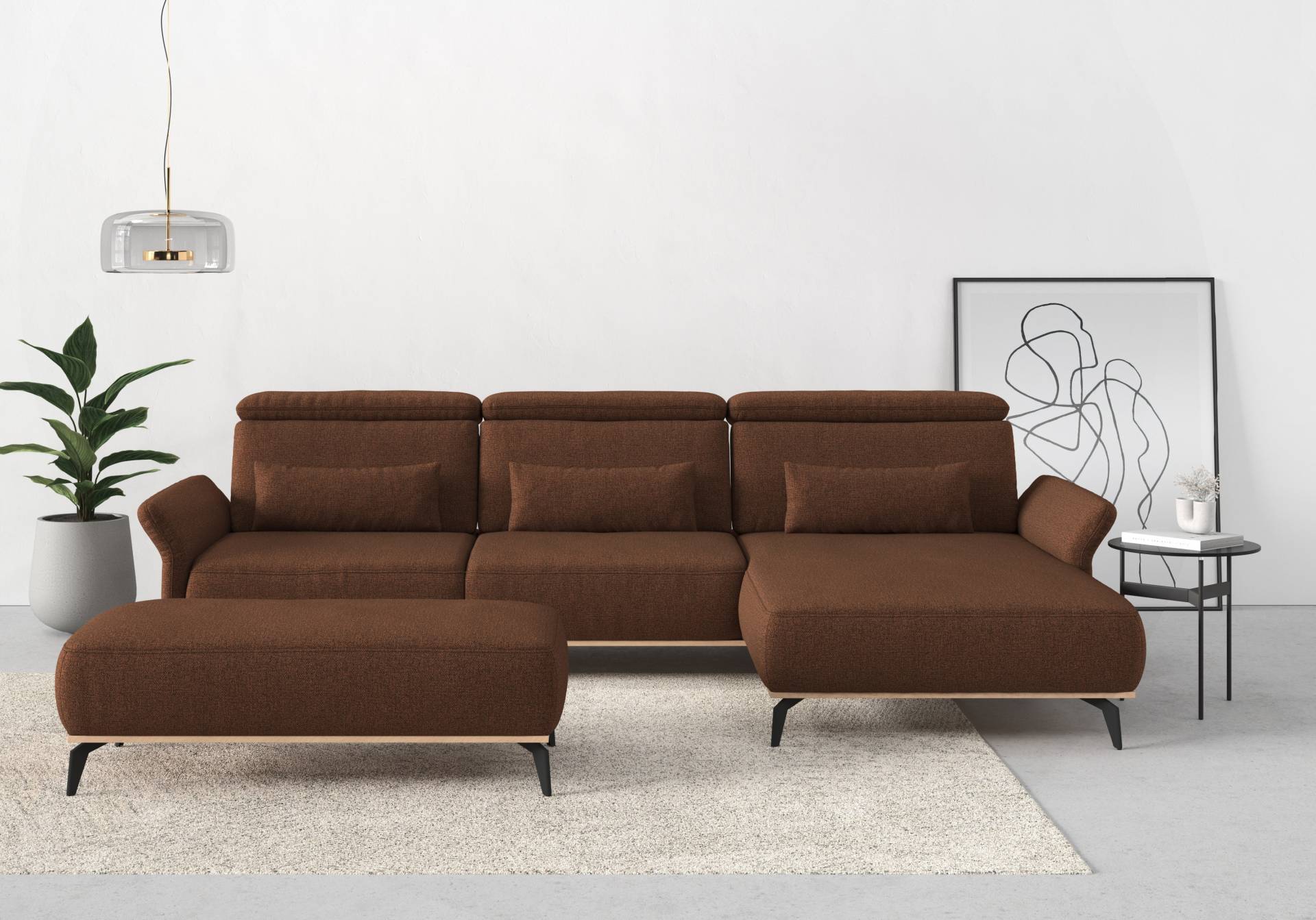 Places of Style Ecksofa »Fjord L-Form«, massiv, wahlweise mit Armlehnfunktion, Kopf- Sitztiefenverstellung Places of Style Ecksofa »Fjord L-Form«, massiv, wahlweise mit Armlehnfunktion, Kopf- Sitztiefenverstellung von PLACES OF STYLE
