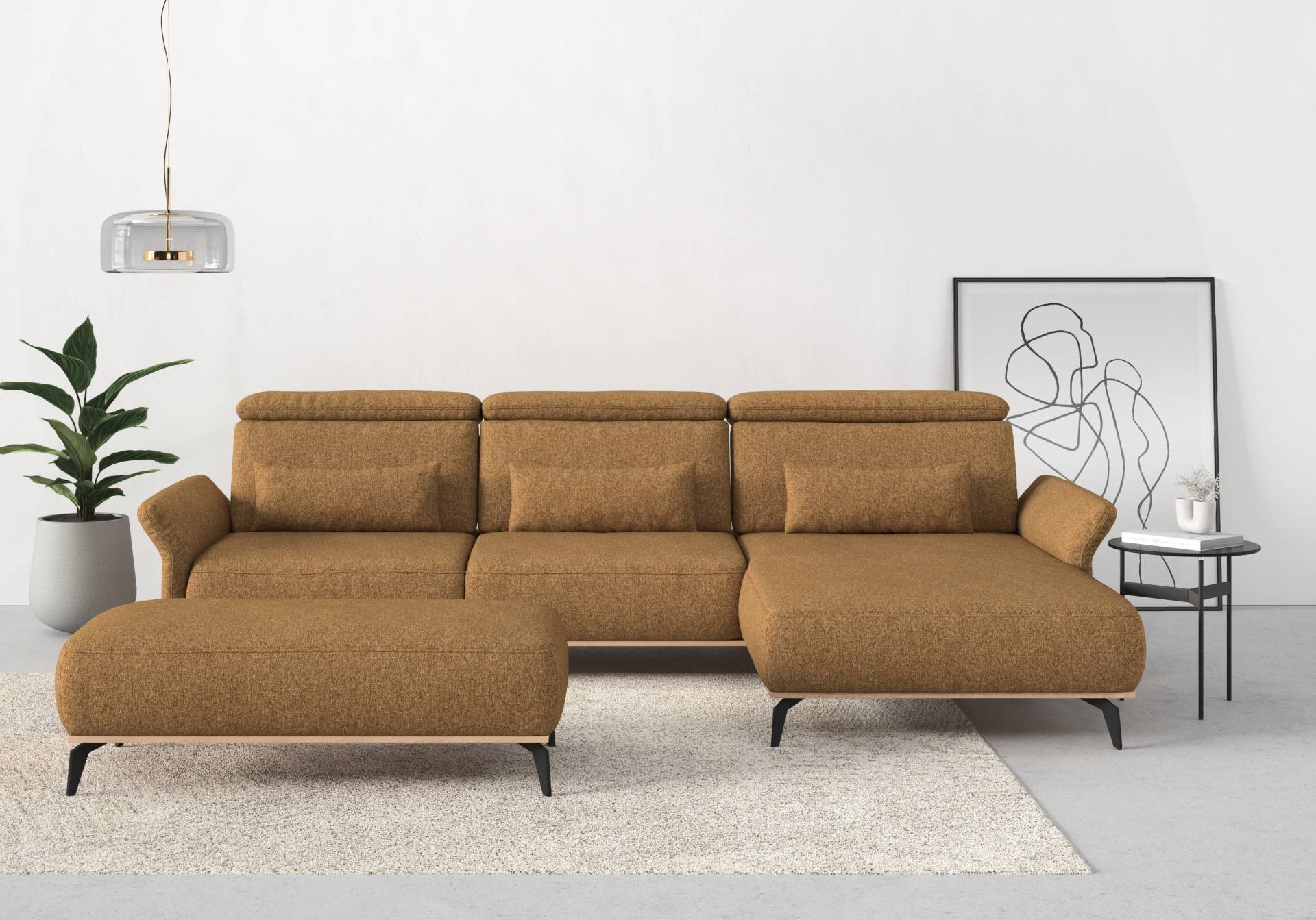 Places of Style Ecksofa »Fjord L-Form«, massiv, wahlweise mit Armlehnfunktion, Kopf- Sitztiefenverstellung Places of Style Ecksofa »Fjord L-Form«, massiv, wahlweise mit Armlehnfunktion, Kopf- Sitztiefenverstellung von PLACES OF STYLE