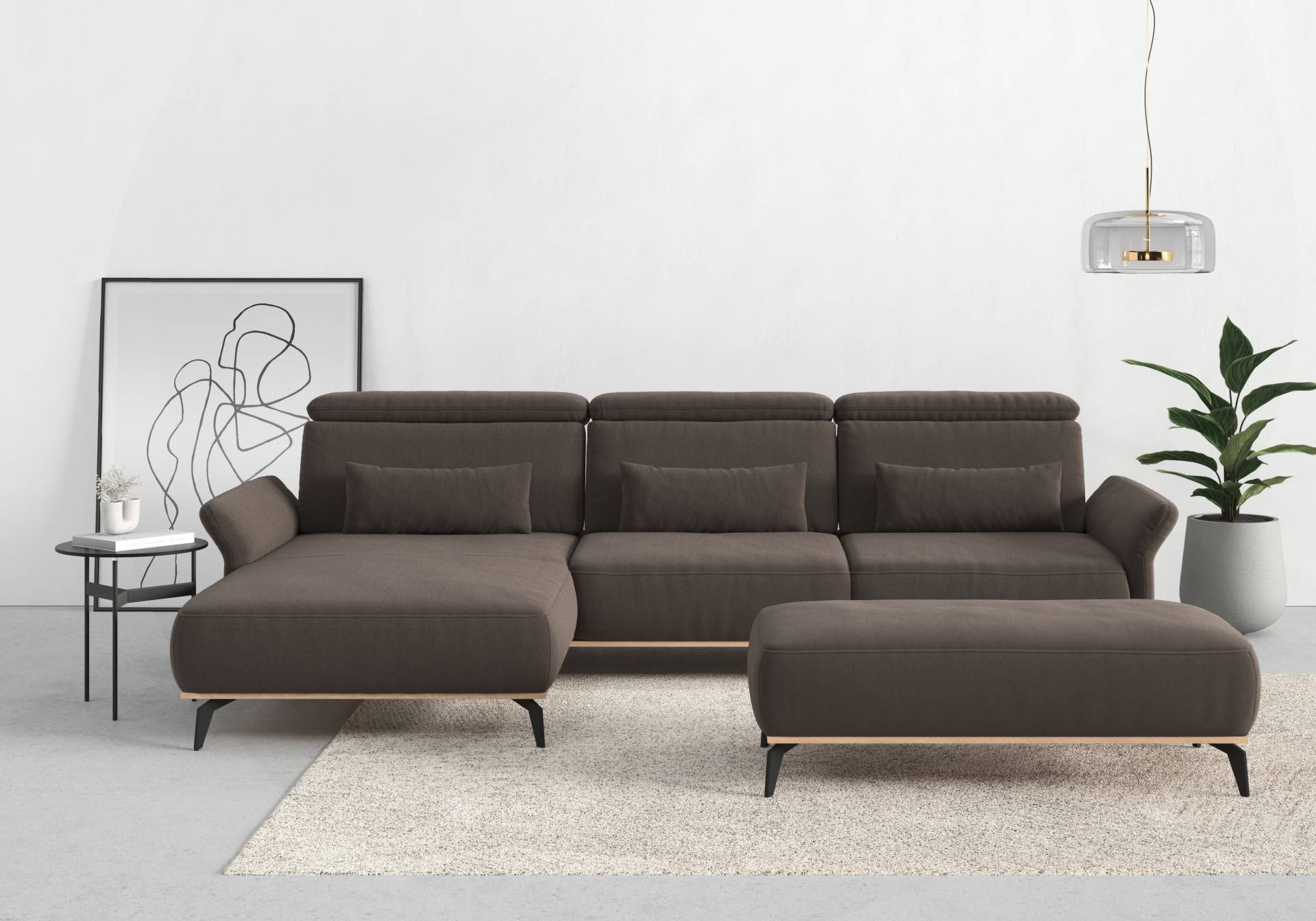 Places of Style Ecksofa »Fjord L-Form«, massiv, wahlweise mit Armlehnfunktion, Kopf- Sitztiefenverstellung Places of Style Ecksofa »Fjord L-Form«, massiv, wahlweise mit Armlehnfunktion, Kopf- Sitztiefenverstellung von PLACES OF STYLE